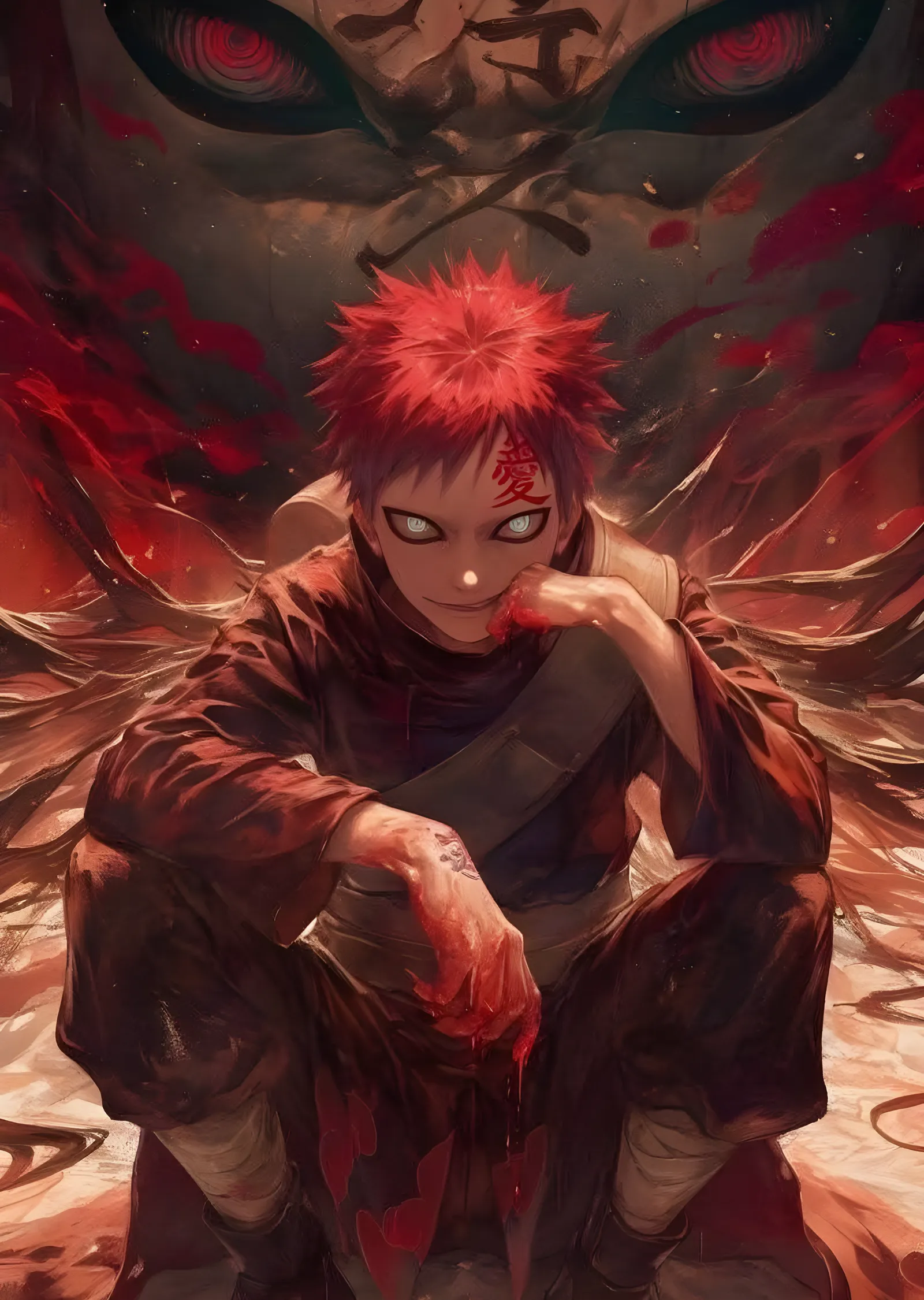 Gaara - Kızıl Kum Fırtınası metal tablo