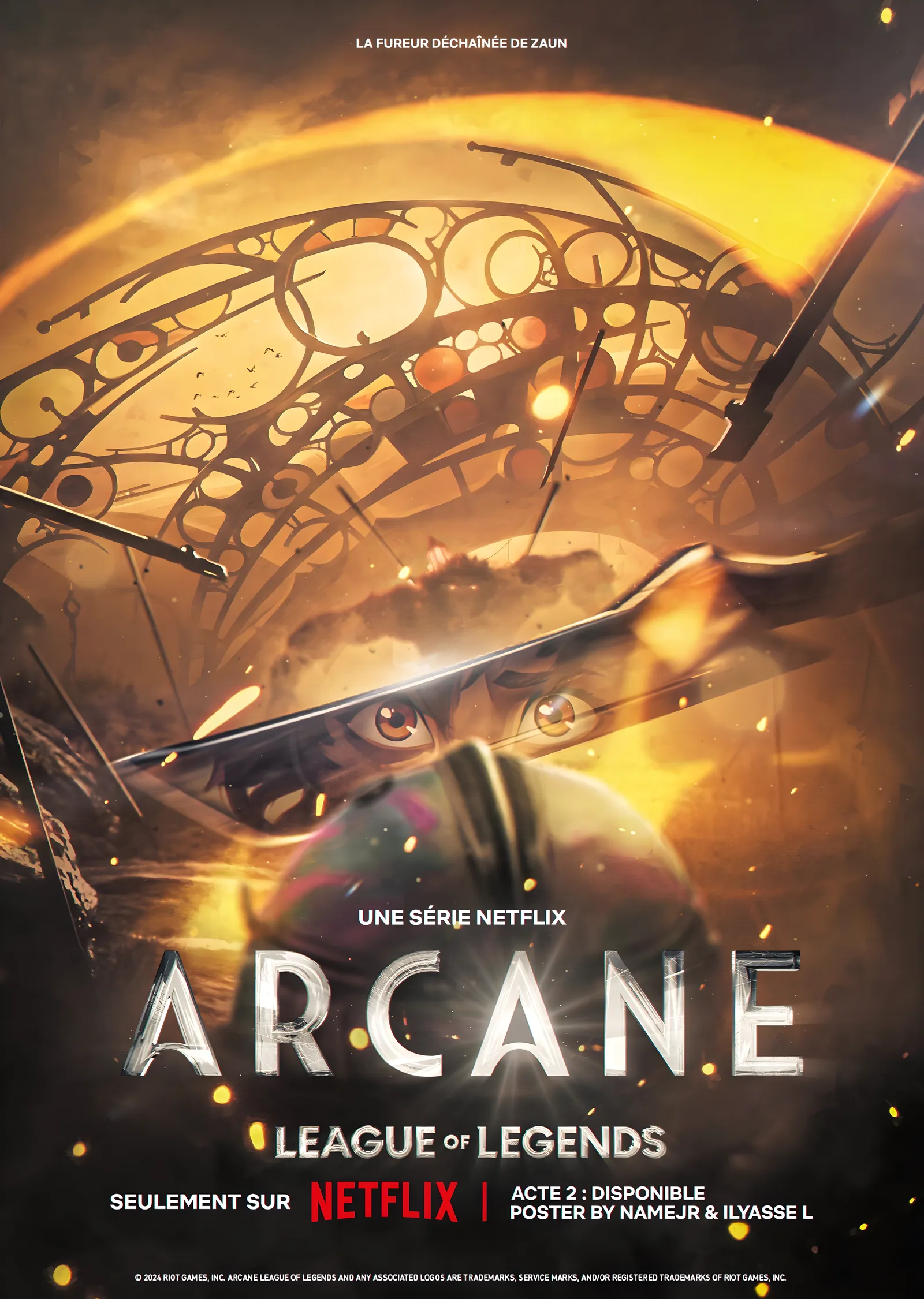 Arcane: Zaun'un Öfkesi metal tablo