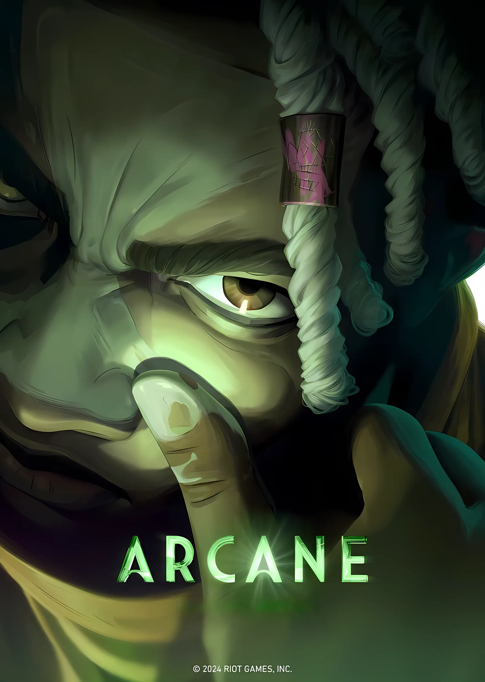 Arcane: Yeşil Yüz metal tablo