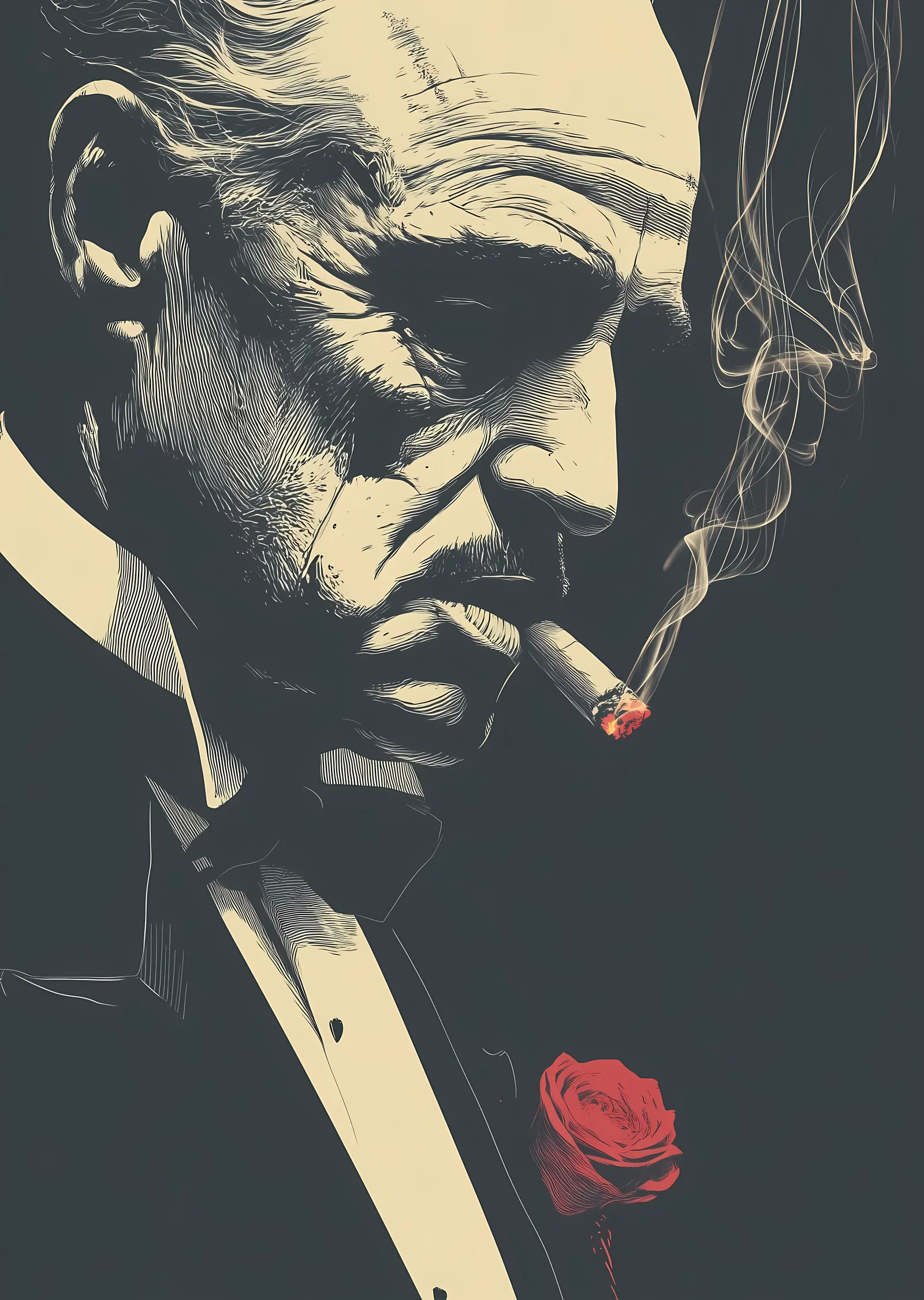Baba: Don Corleone Portresi metal tablo