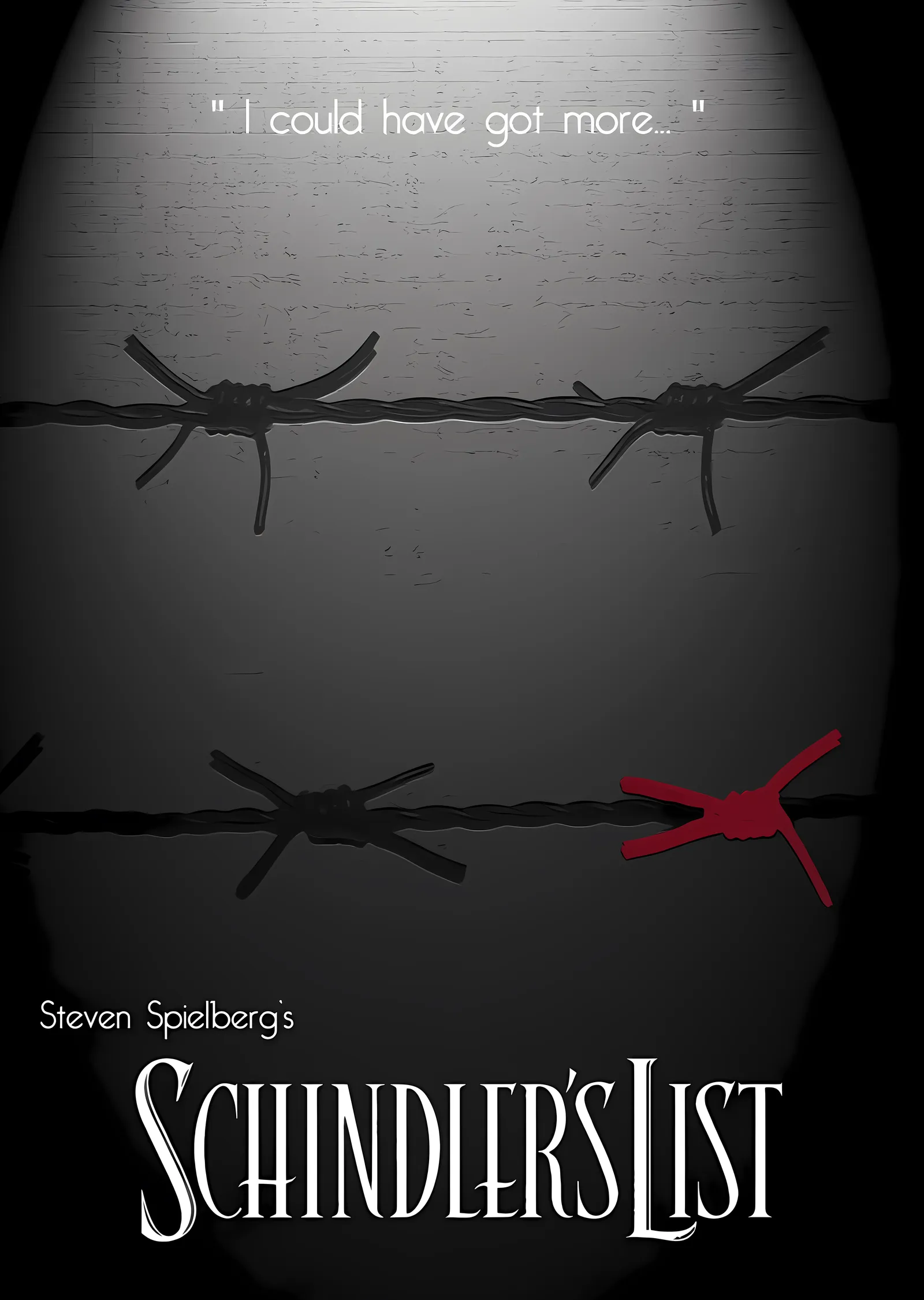 Kırmızı Penseli dikenli Tel - Schindler's List metal tablo