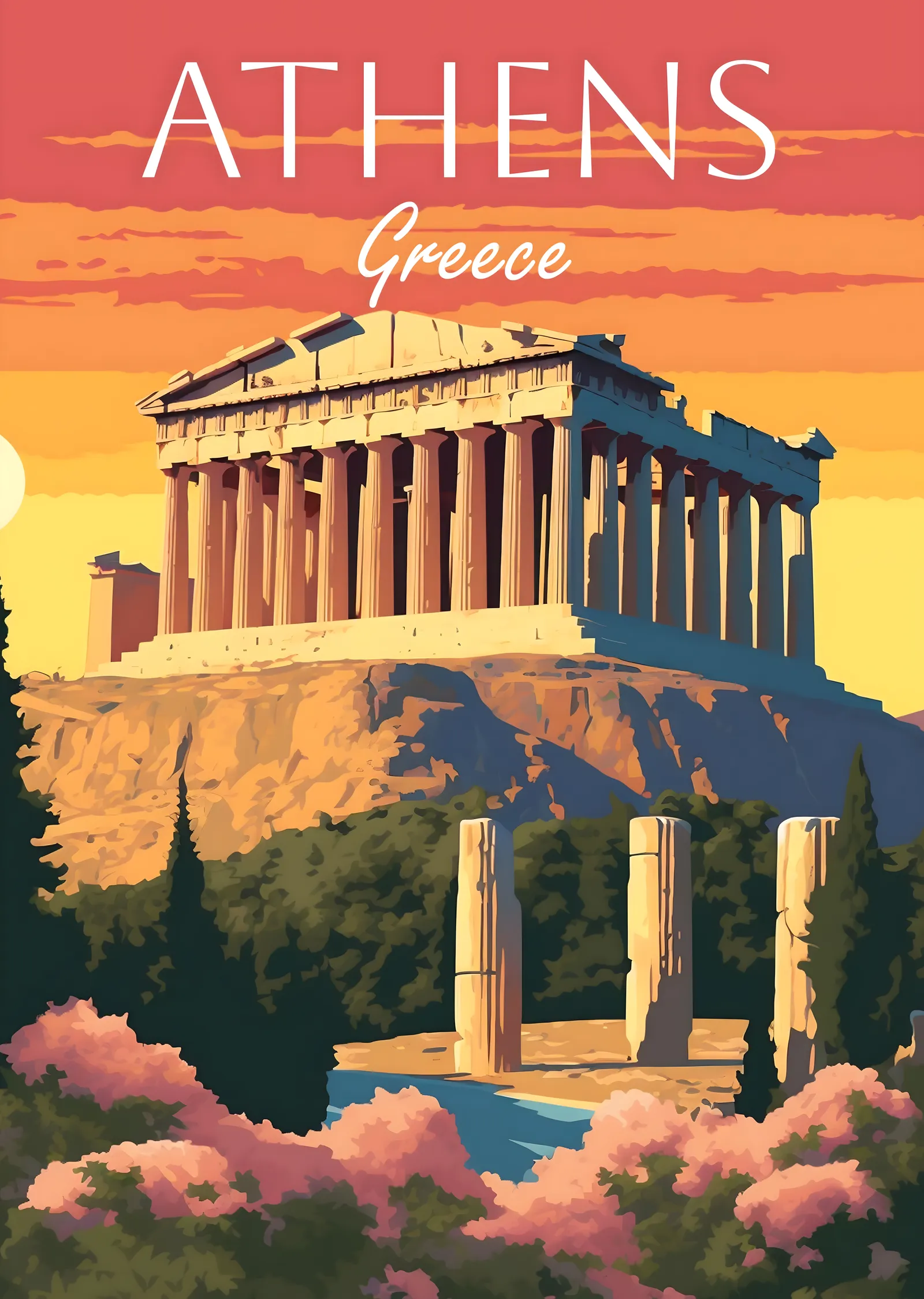 Athens: Partenon metal tablo