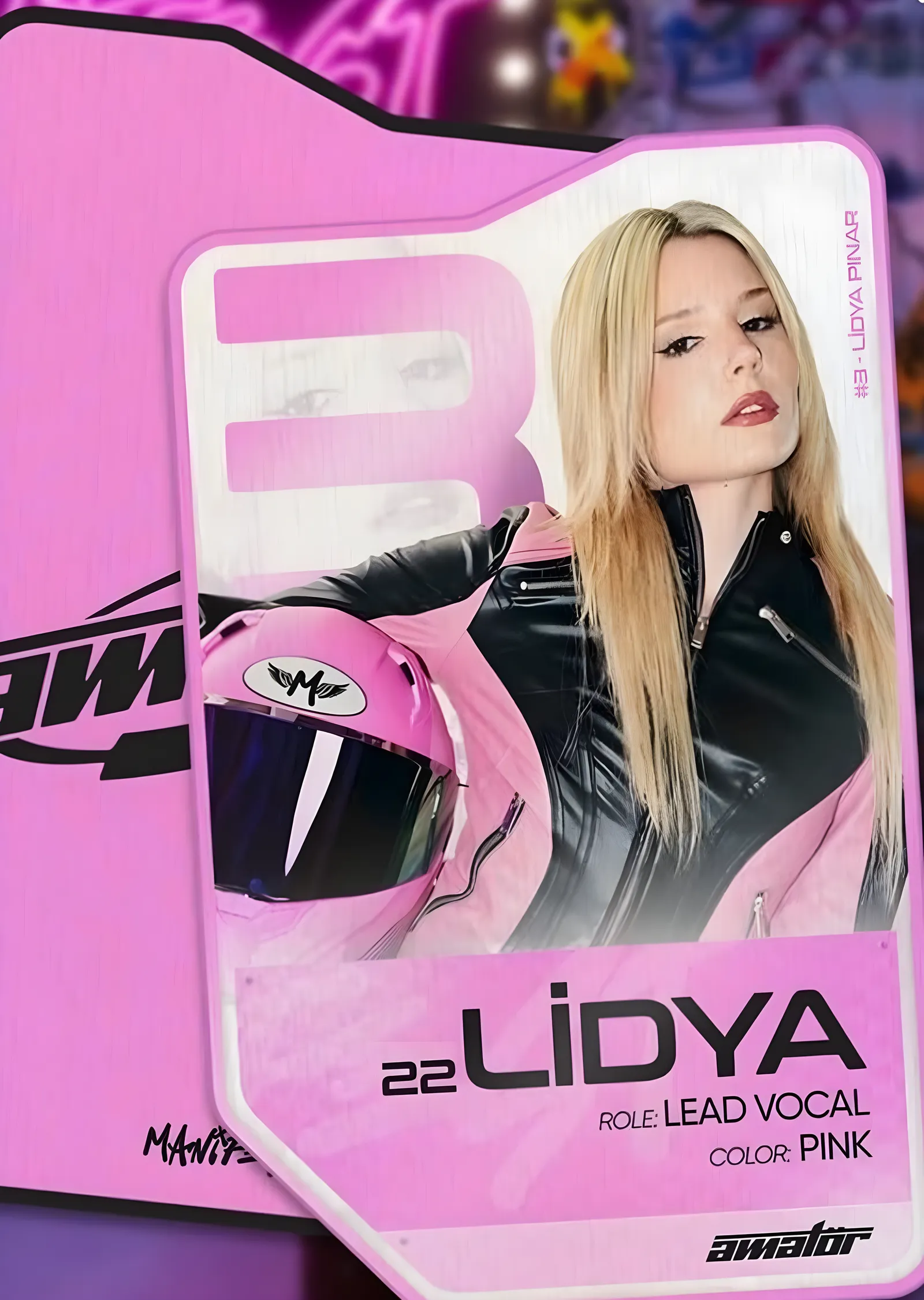 Lidya: Pembe Vokal Kartı metal tablo