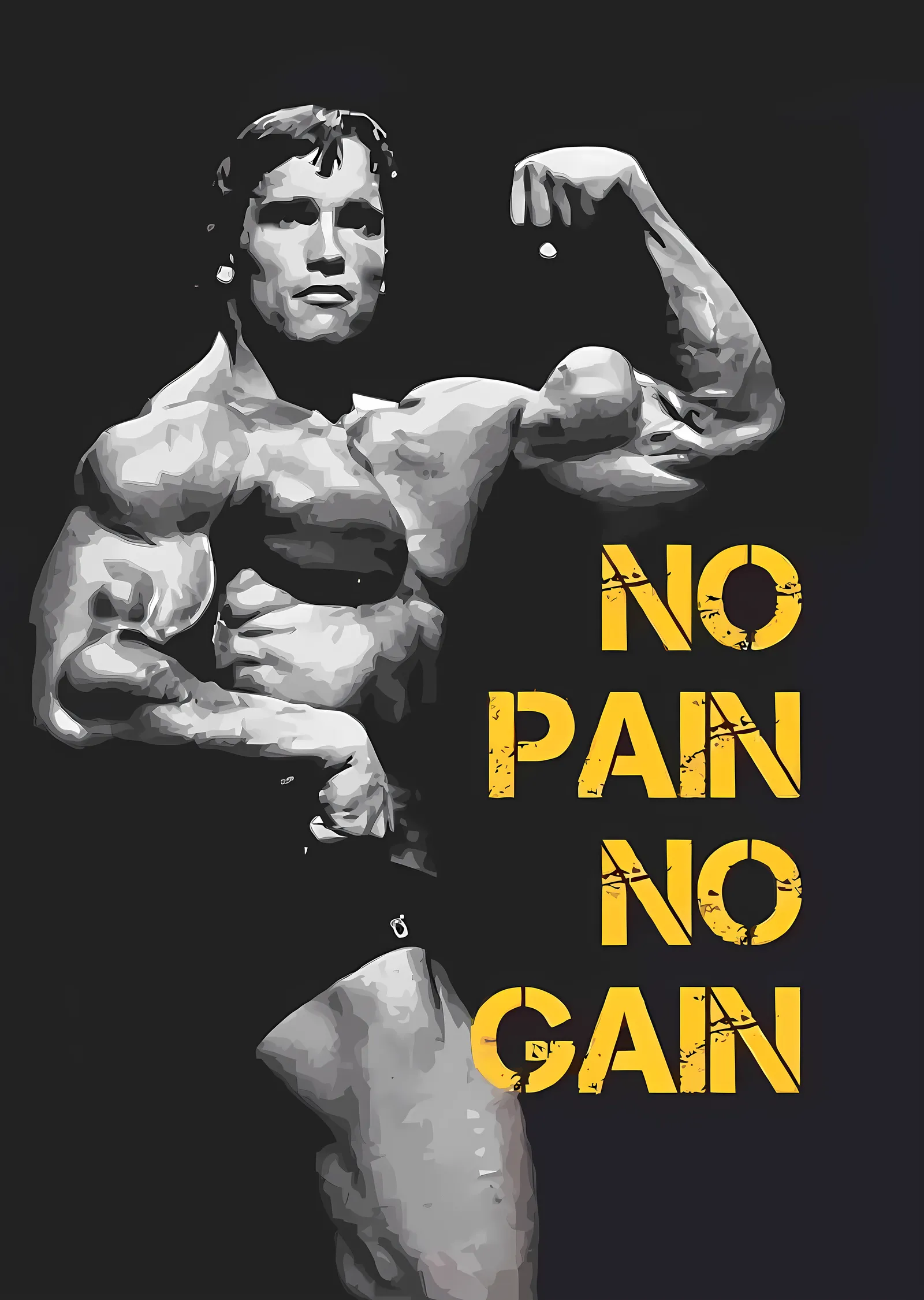 Arnold Schwarzenegger: No Pain No Gain metal tablo