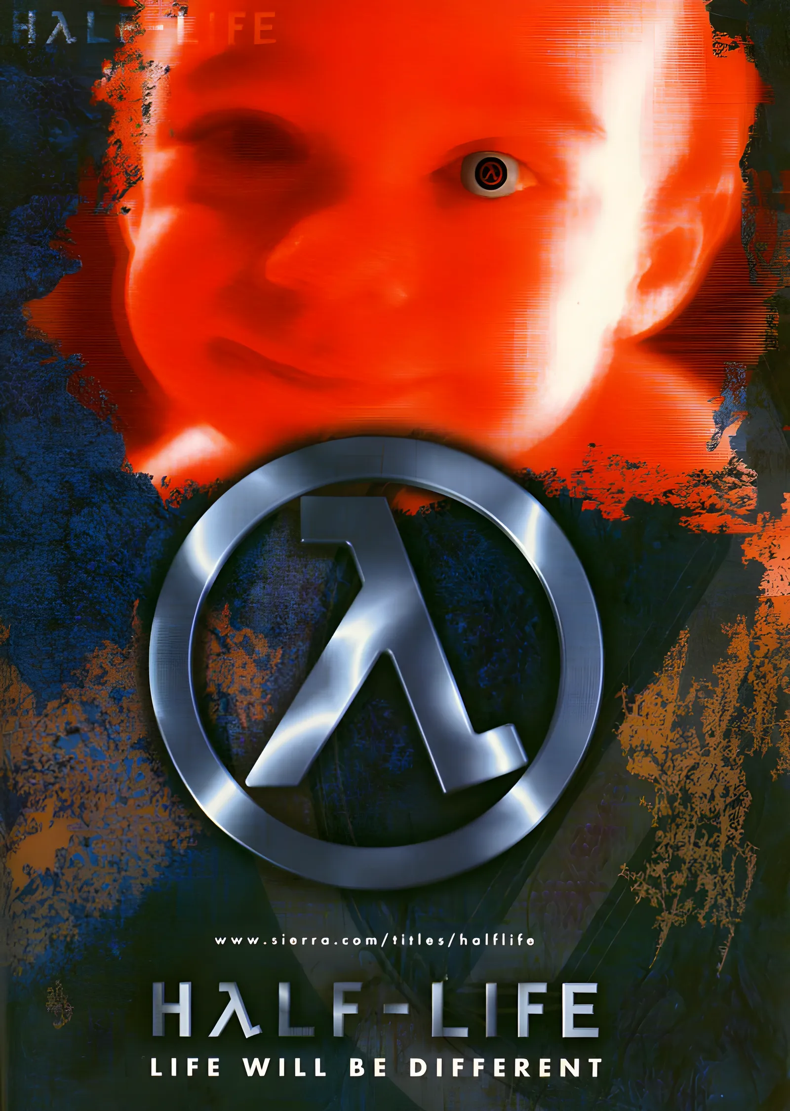Half-Life - Lambda Logosu metal tablo