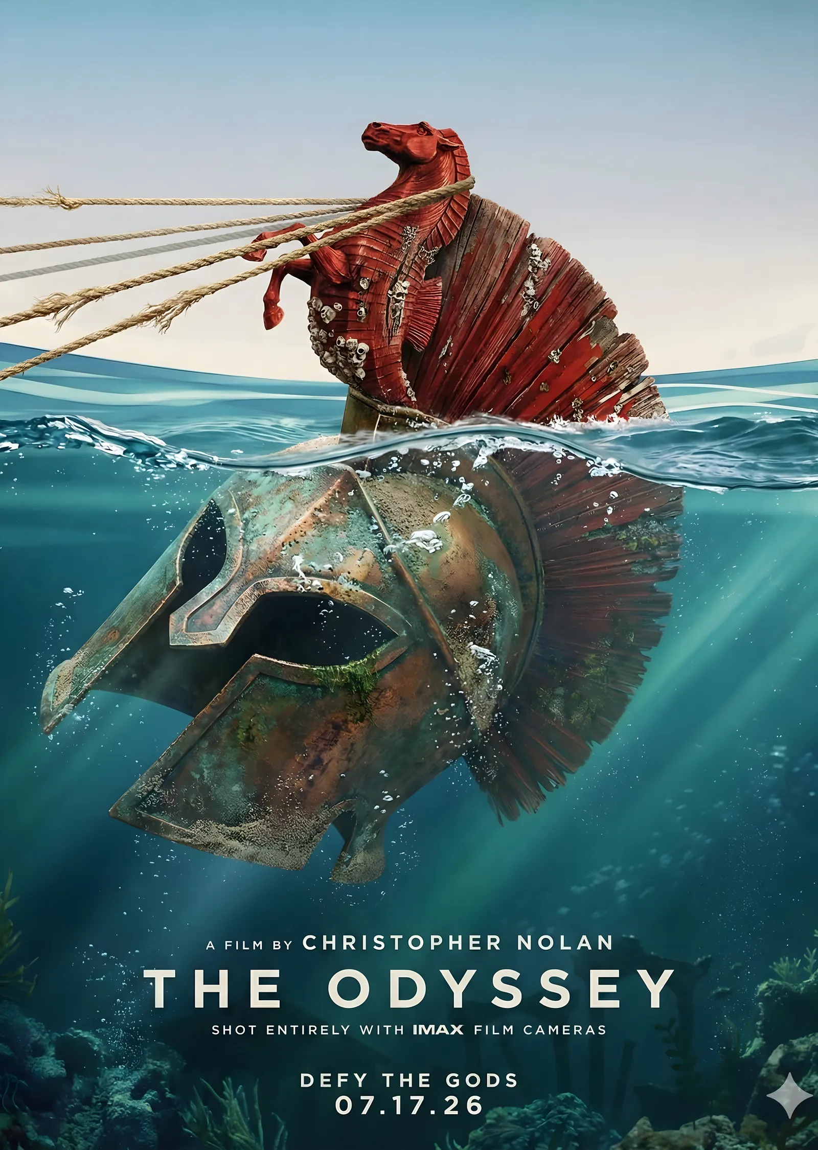 The Odyssey: Sulara Gömülen Miğfer metal tablo