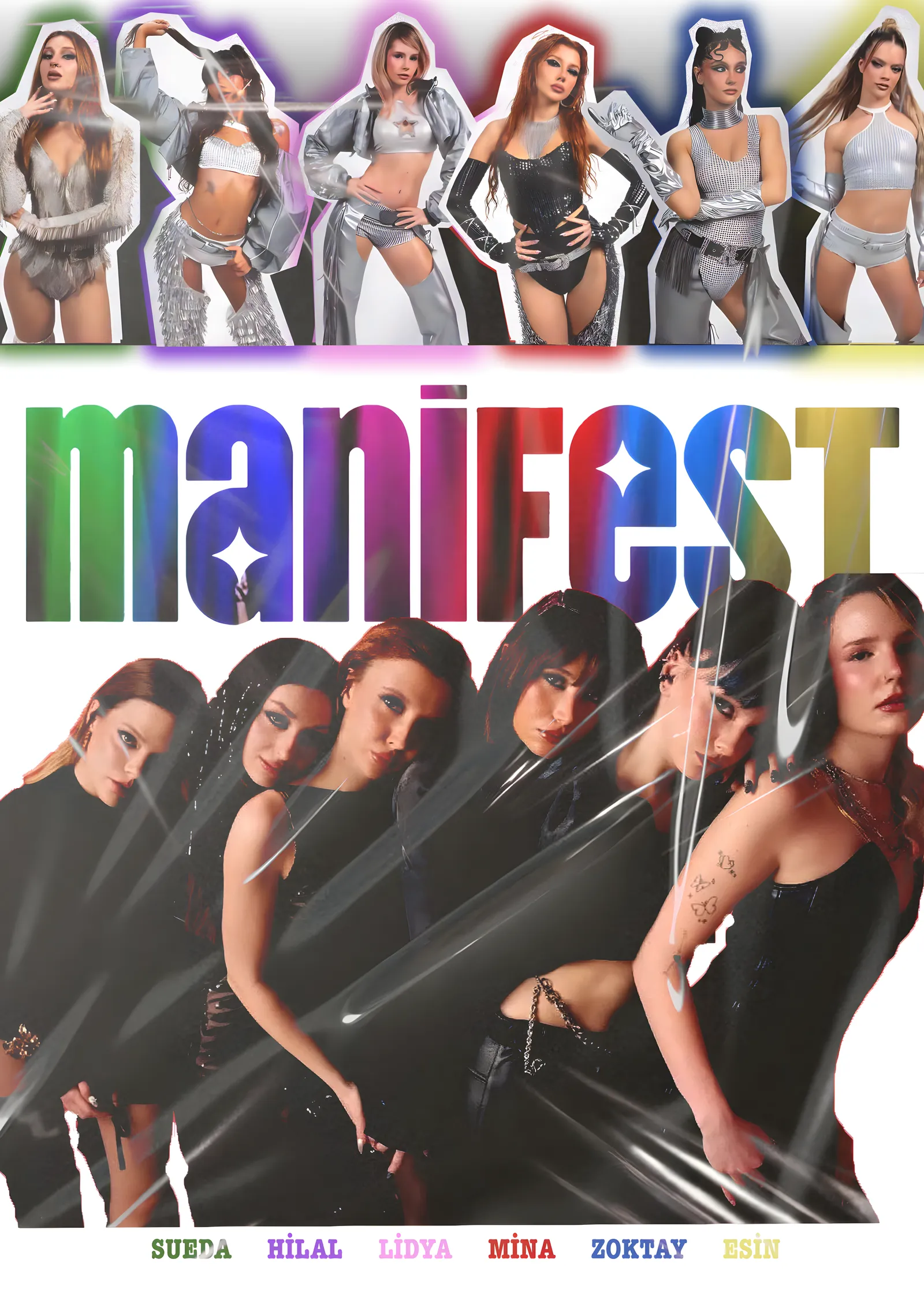 Manifest: Renkli Tipografi metal tablo