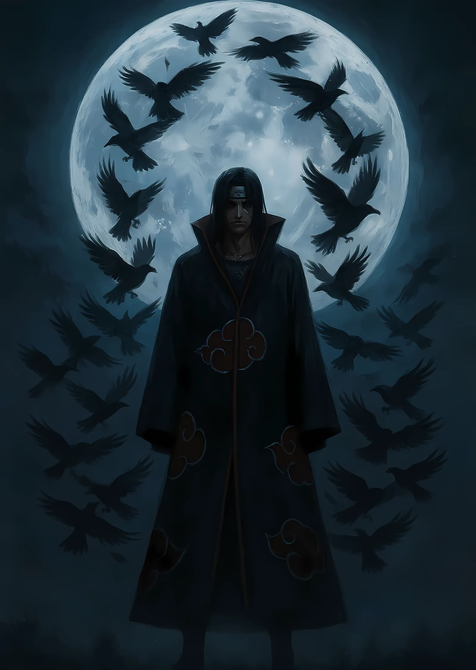 Naruto - Uchiha Itachi: Dolunay metal tablo