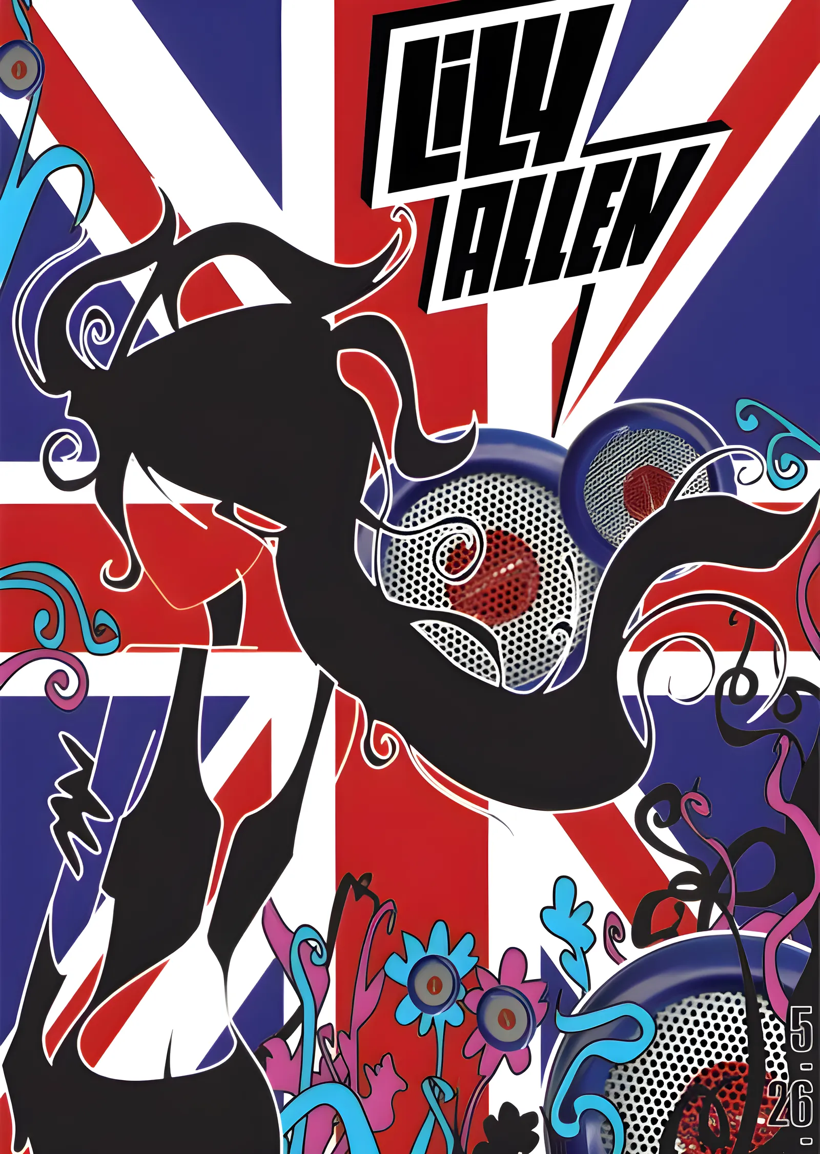 Lily Allen: Union Jack metal tablo