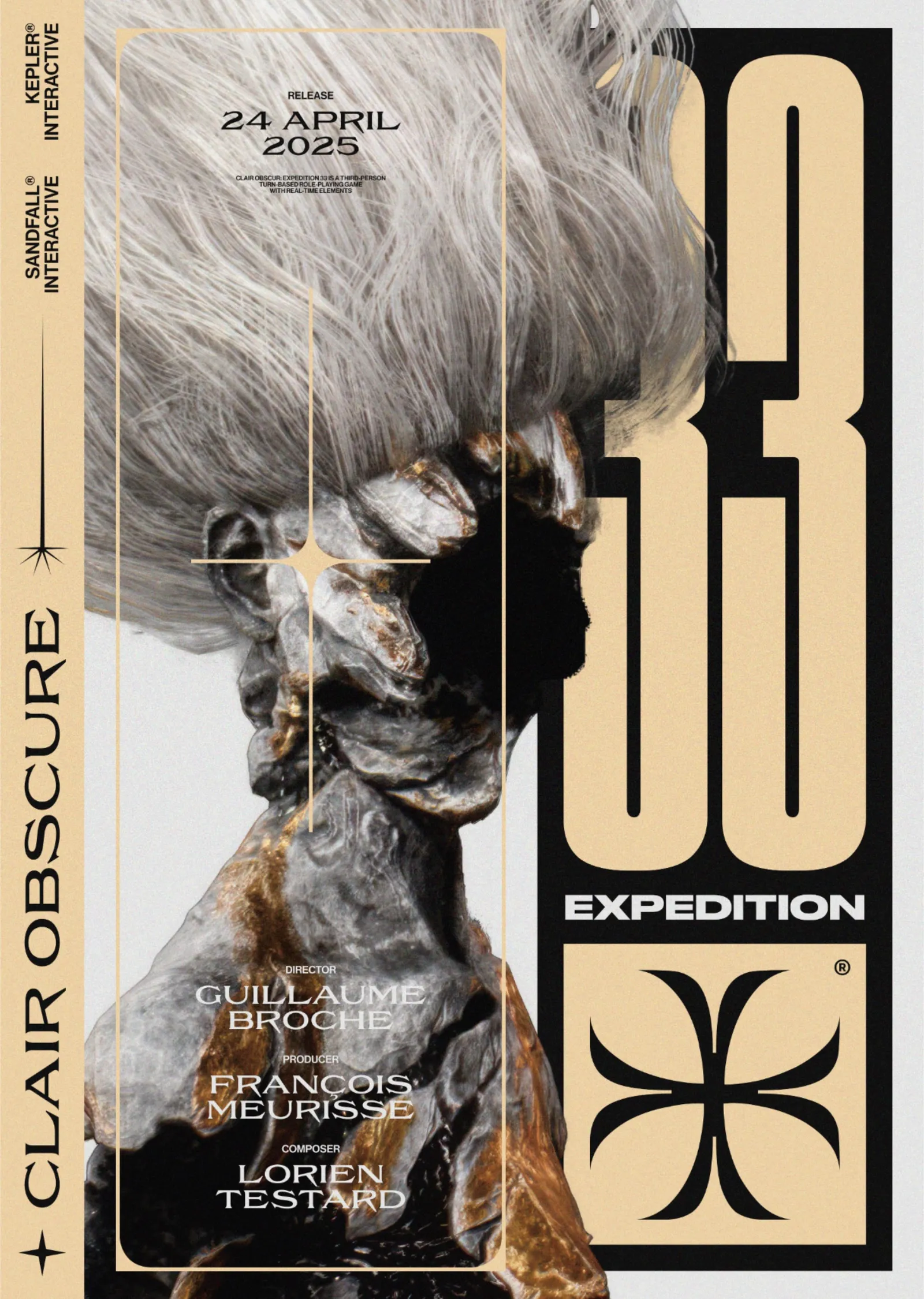 Clair Obscur: Expedition 33 Tipografi metal tablo