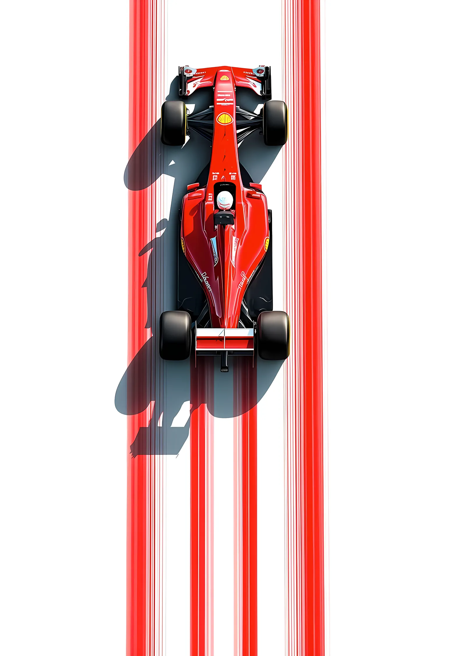 Ferrari: Formula 1'de Hız ve Stili metal tablo