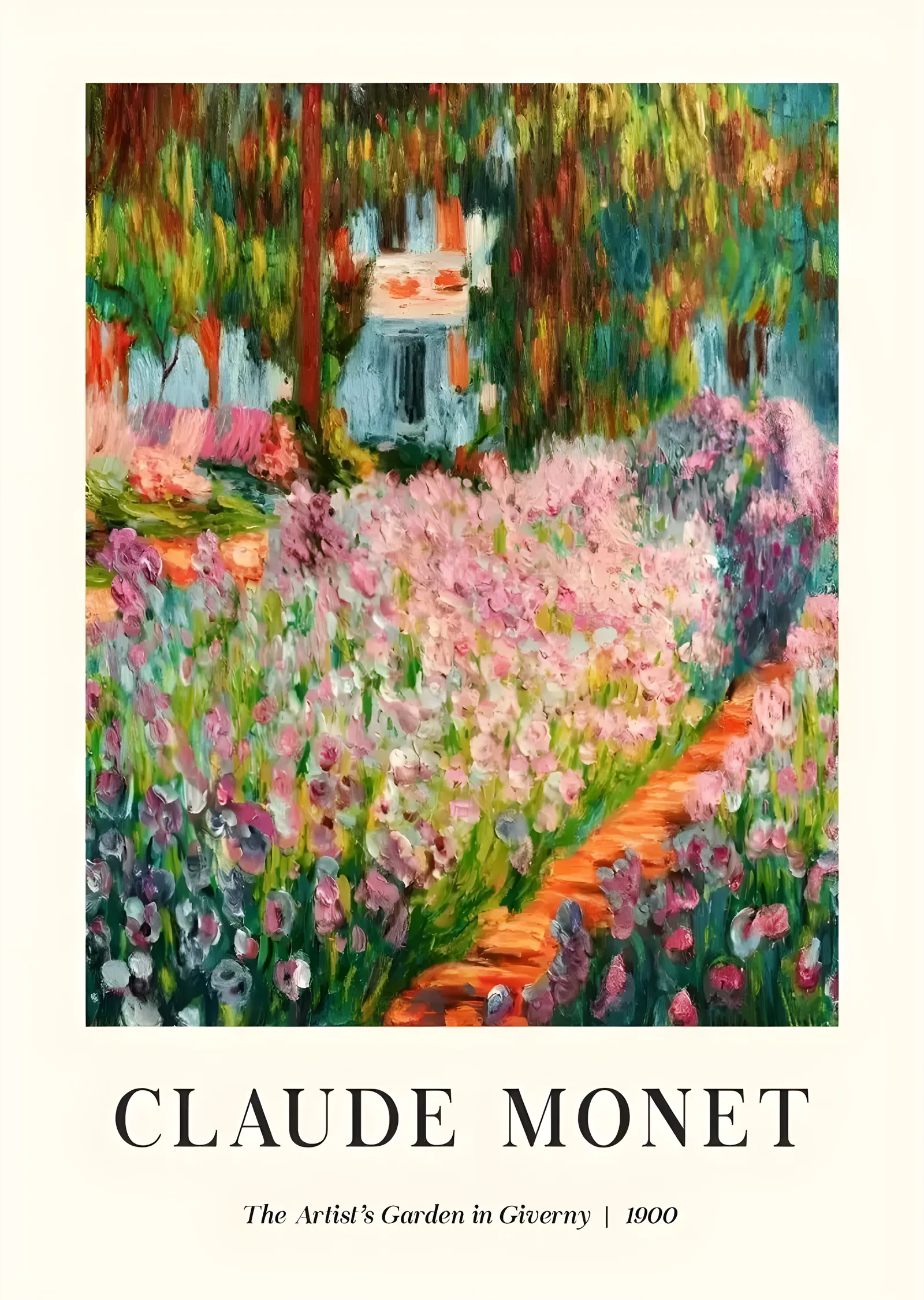 Claude Monet: The Artist's Garden at Giverny metal tablo