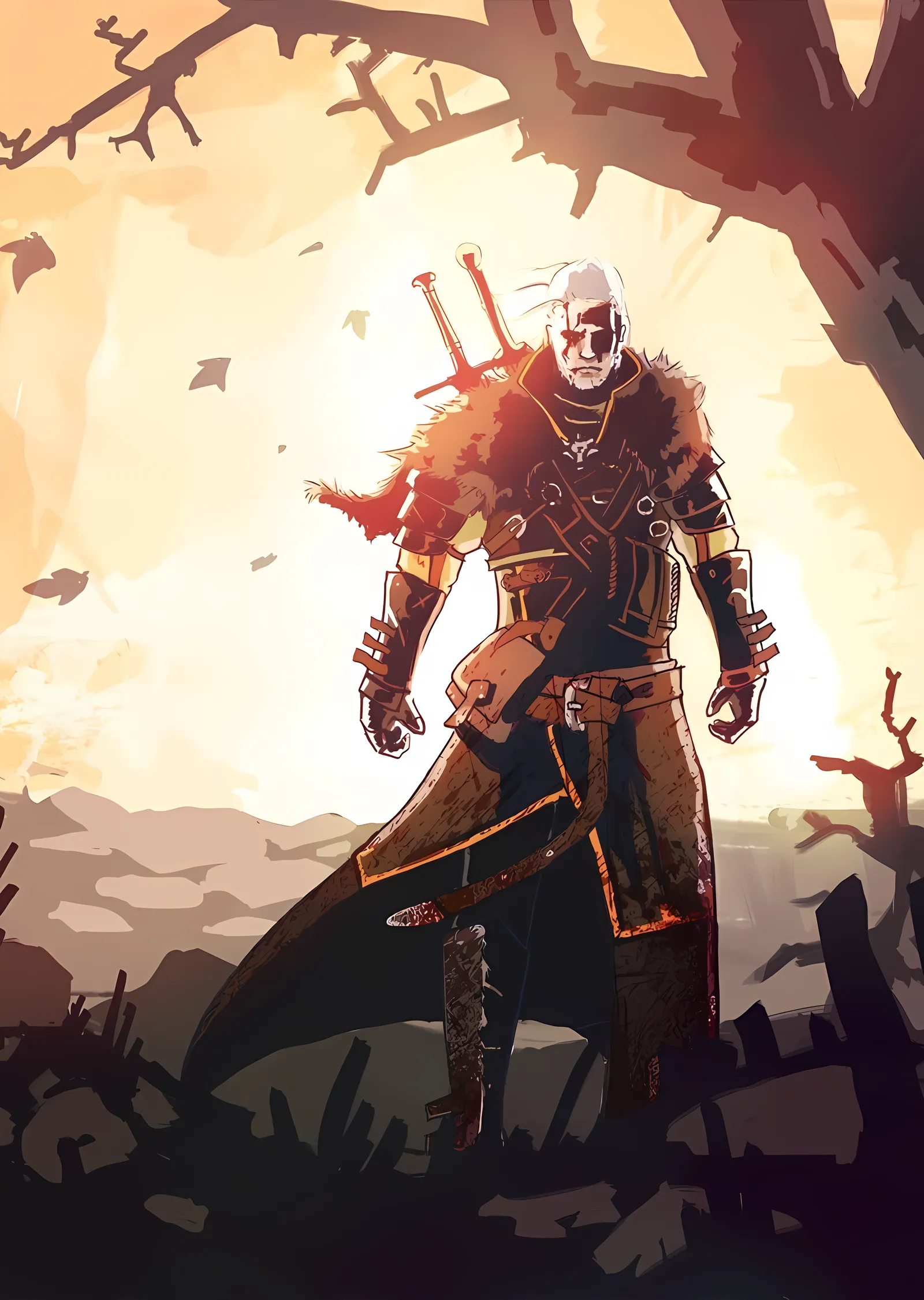 The Witcher: Harabede Geralt metal tablo