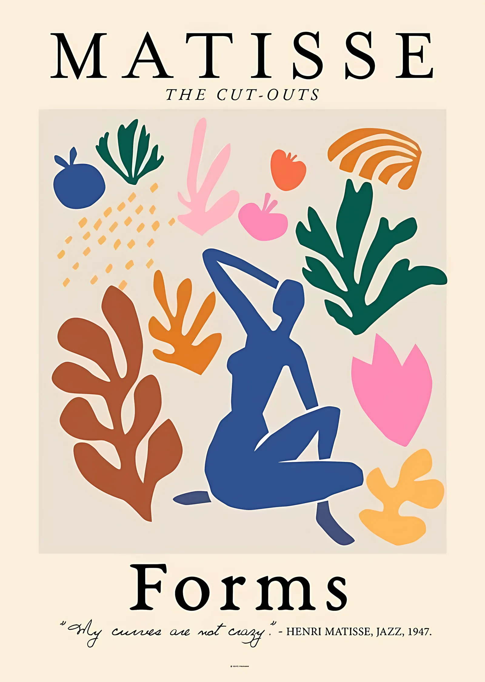 Matisse: The Cut-Outs metal tablo