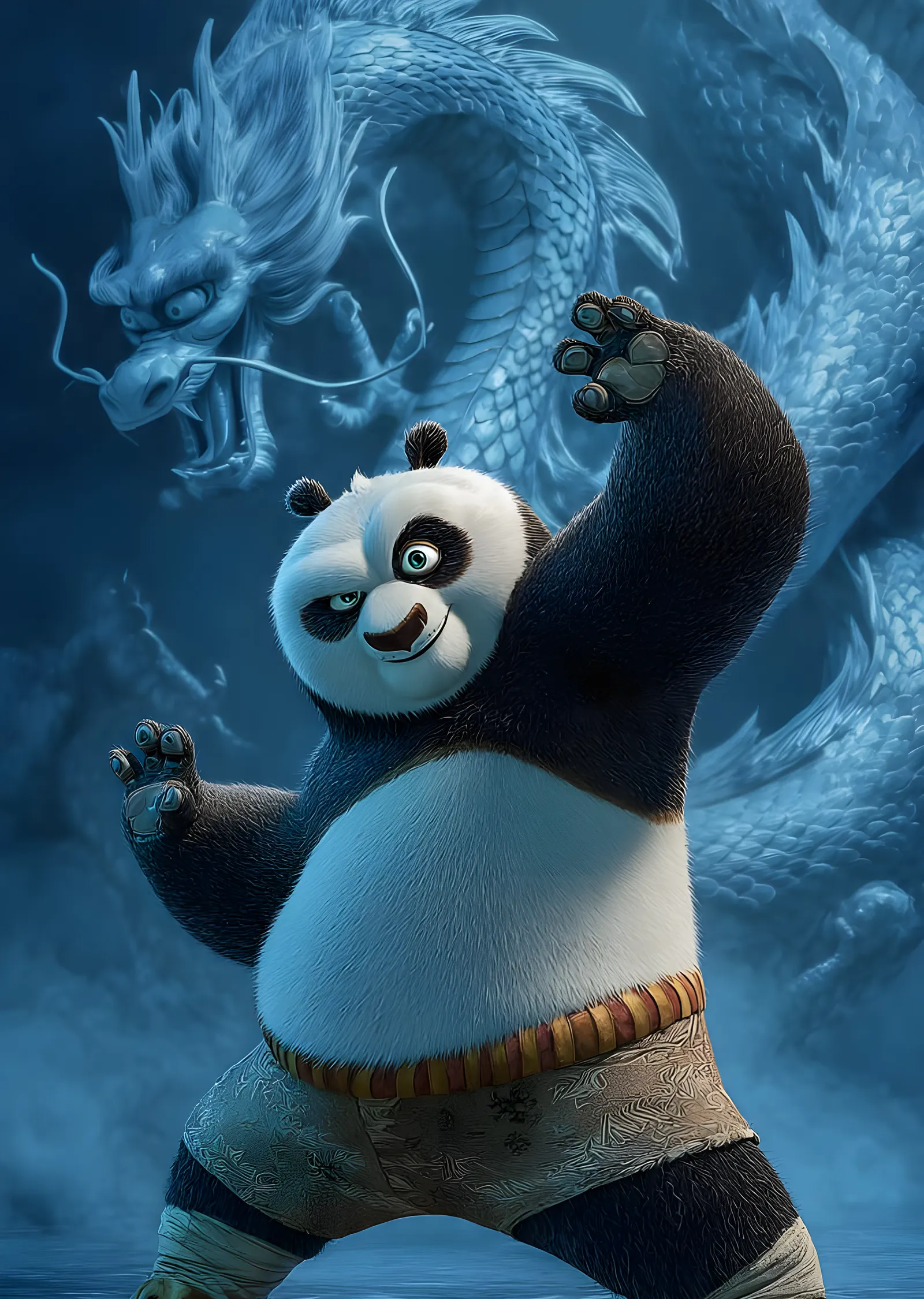 Kung Fu Panda: Ejderha Nefesi metal tablo