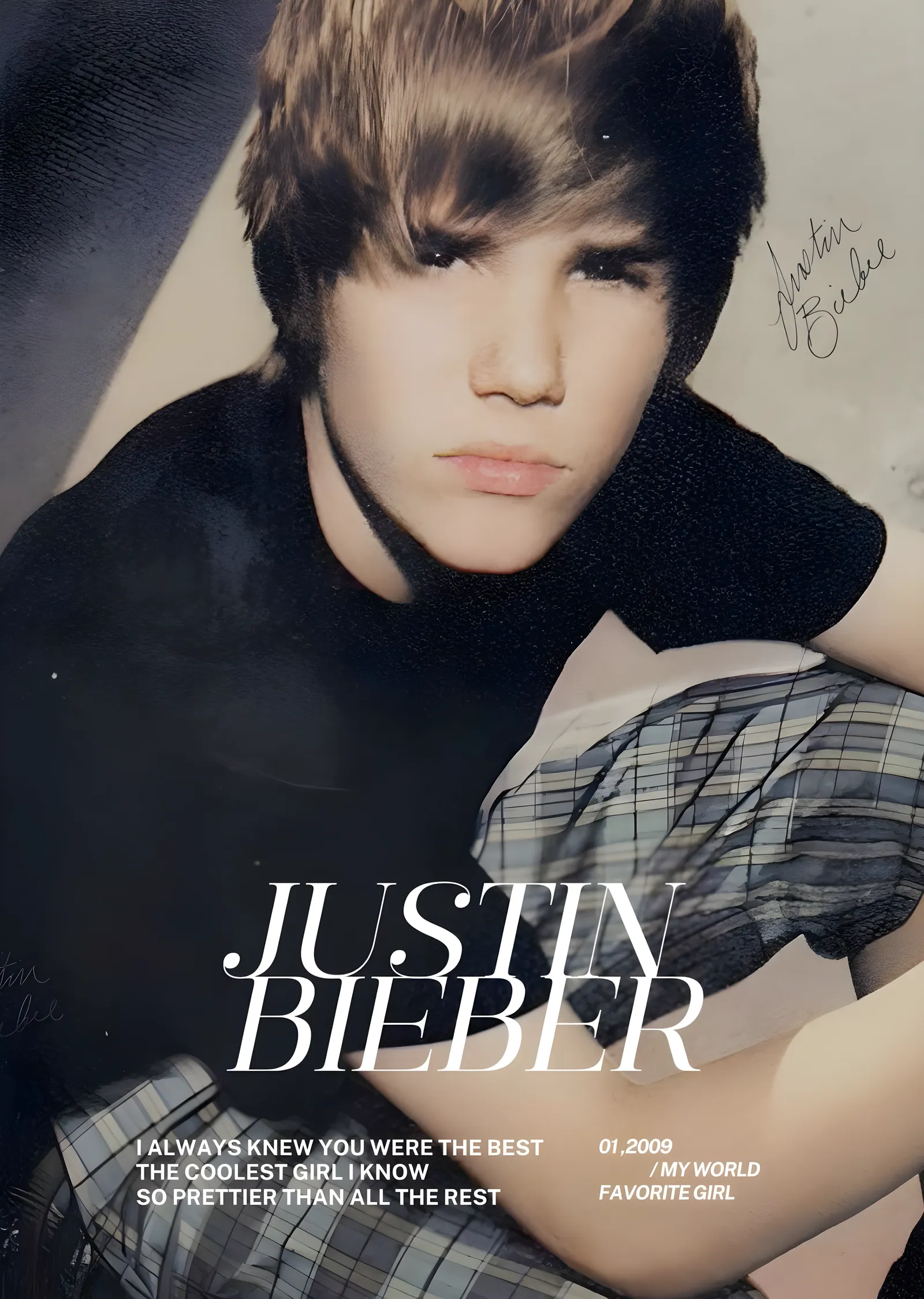 Justin Bieber: My World Albüm Kapağı metal tablo