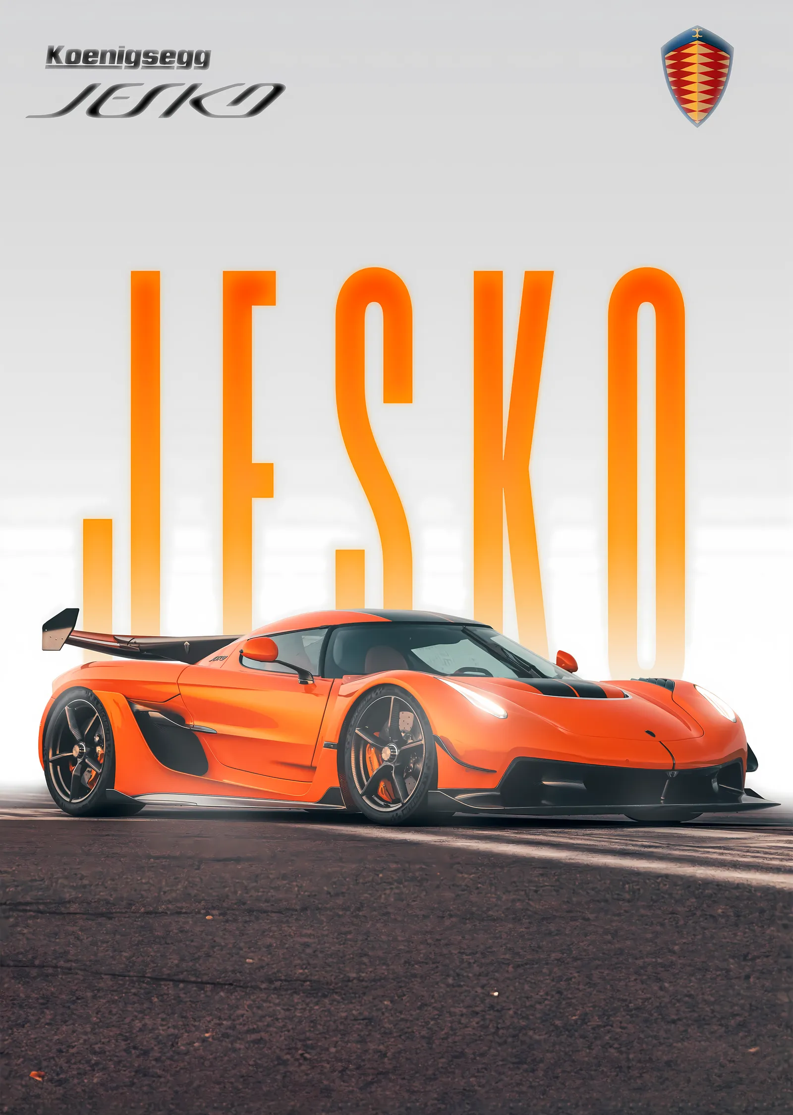Koenigsegg Jesko metal tablo