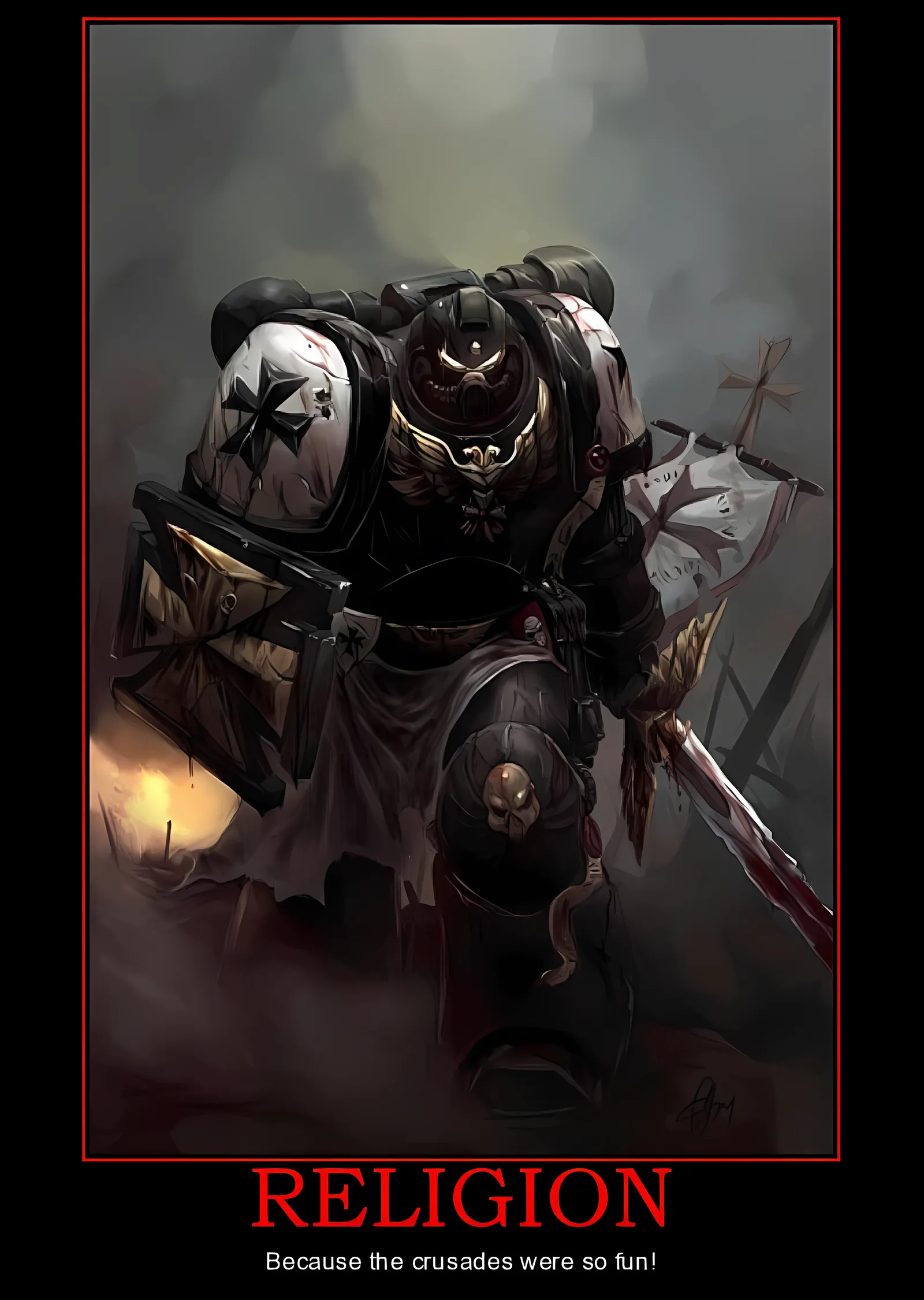 Zırhlı Şövalye: Religion metal tablo
