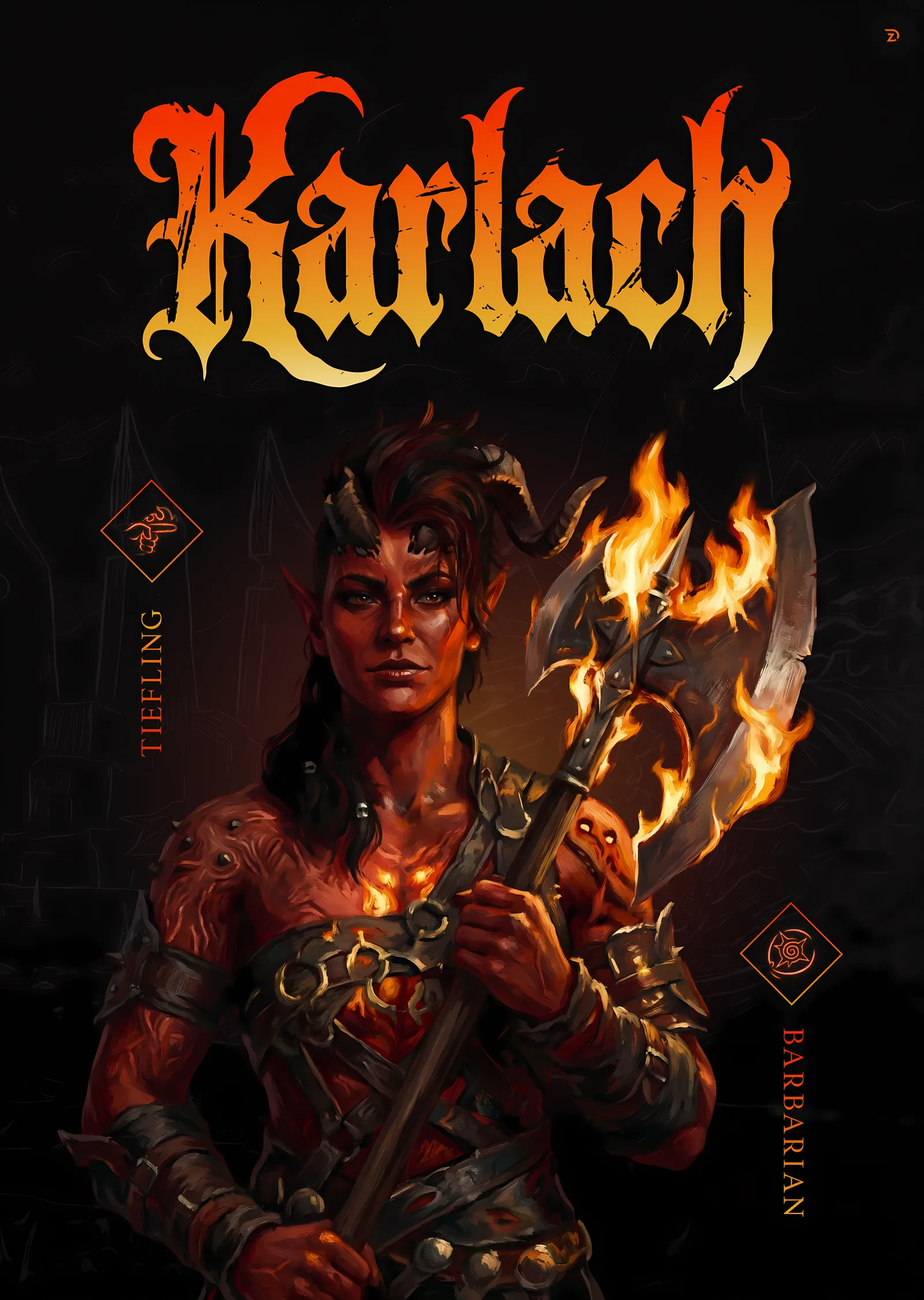 Baldur's Gate 3: Karlach metal tablo