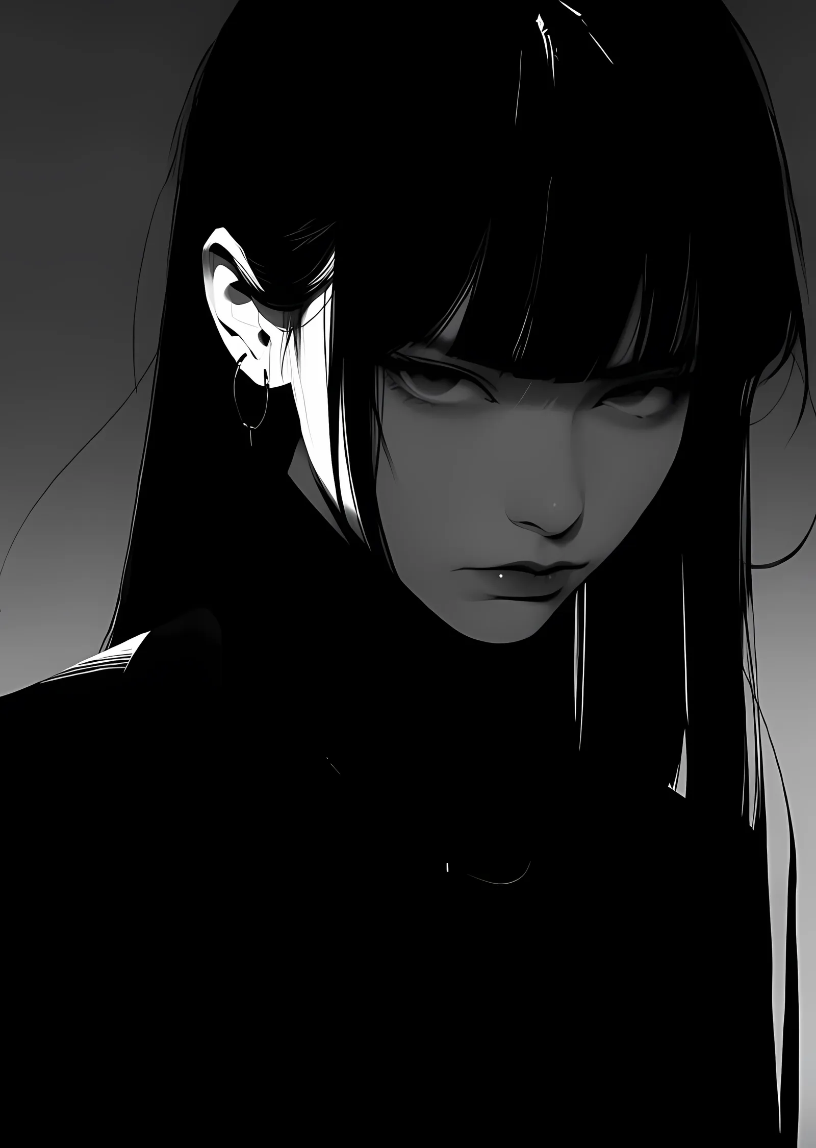 Karanlık Anime Estetiği metal tablo