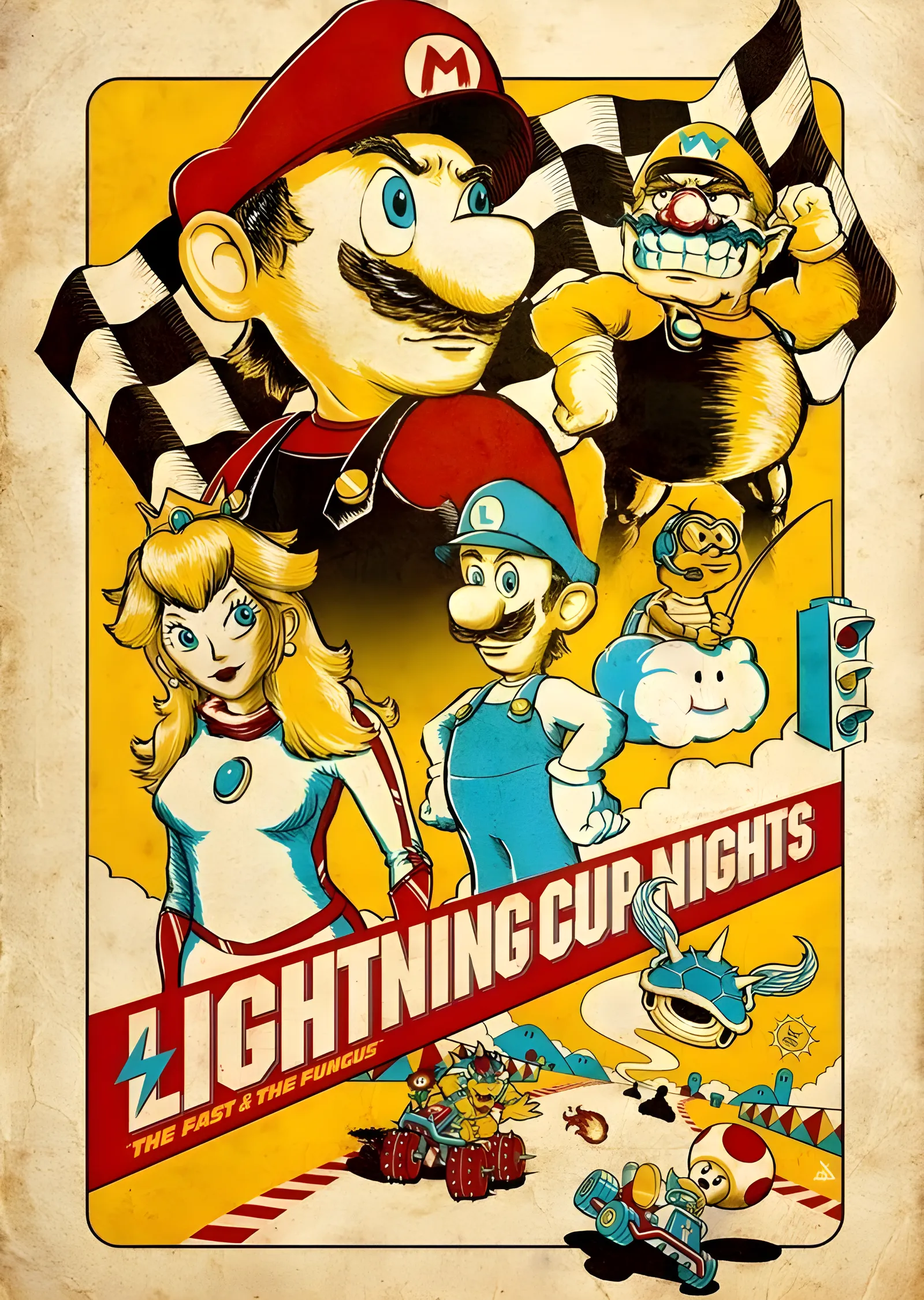 Mario Kart: Lightning Cup Nights metal tablo