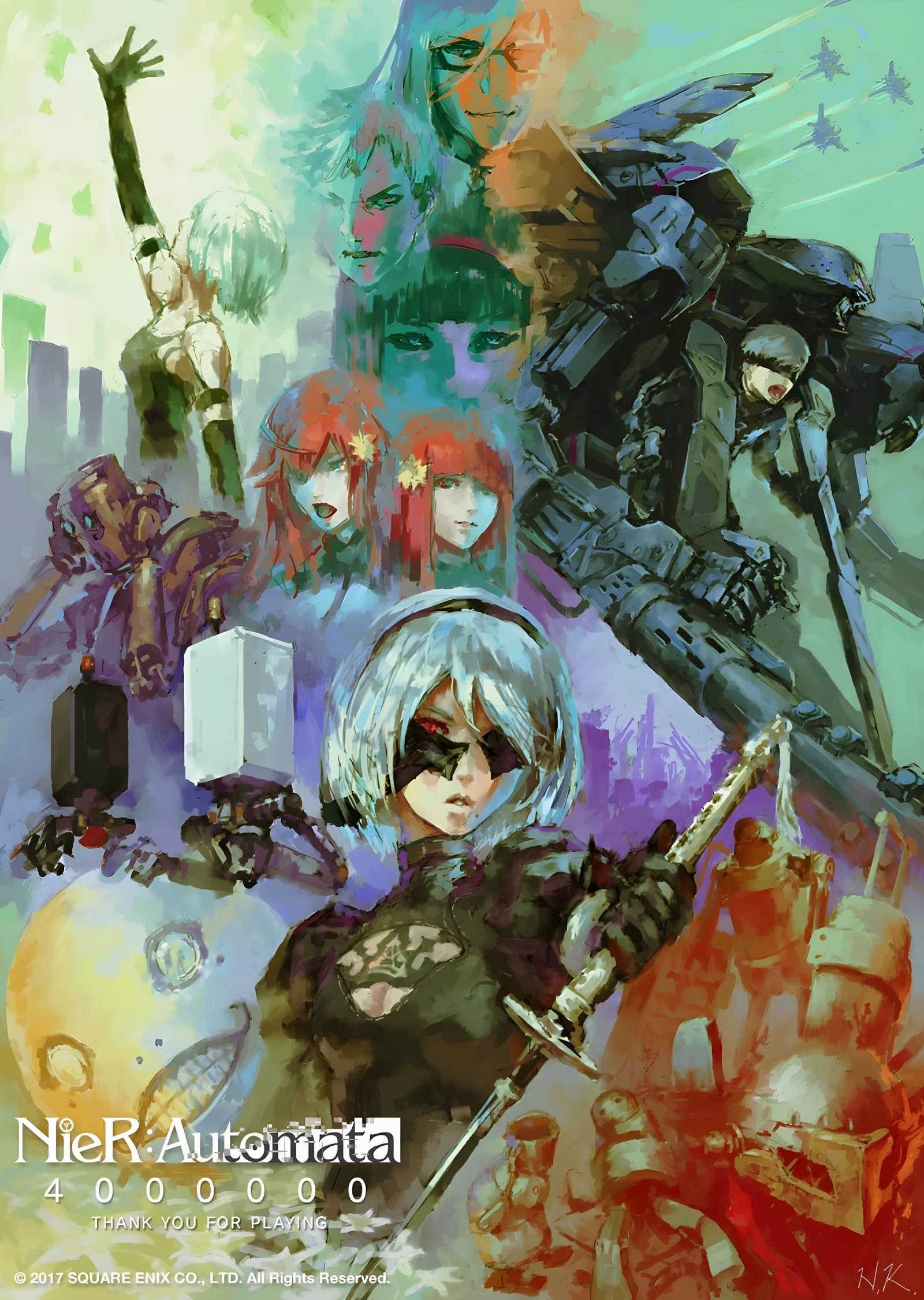 NieR Automata: 4.000.000 metal tablo