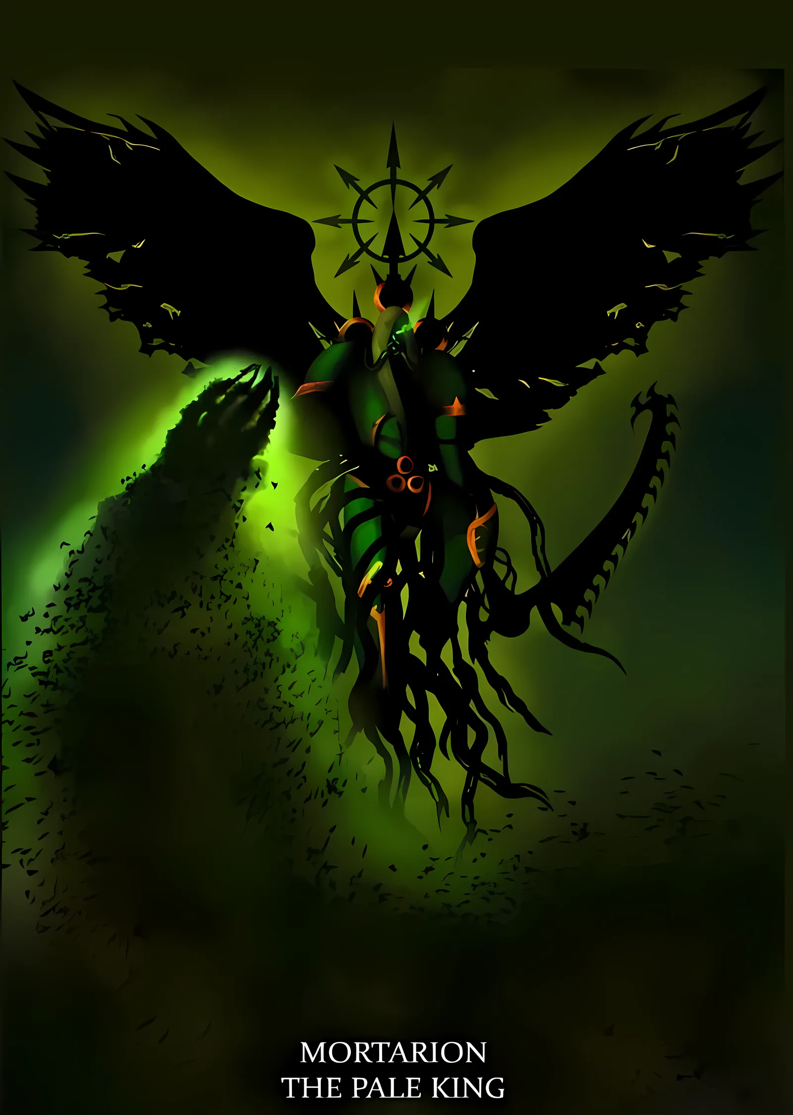 Mortarion: The Pale King metal tablo