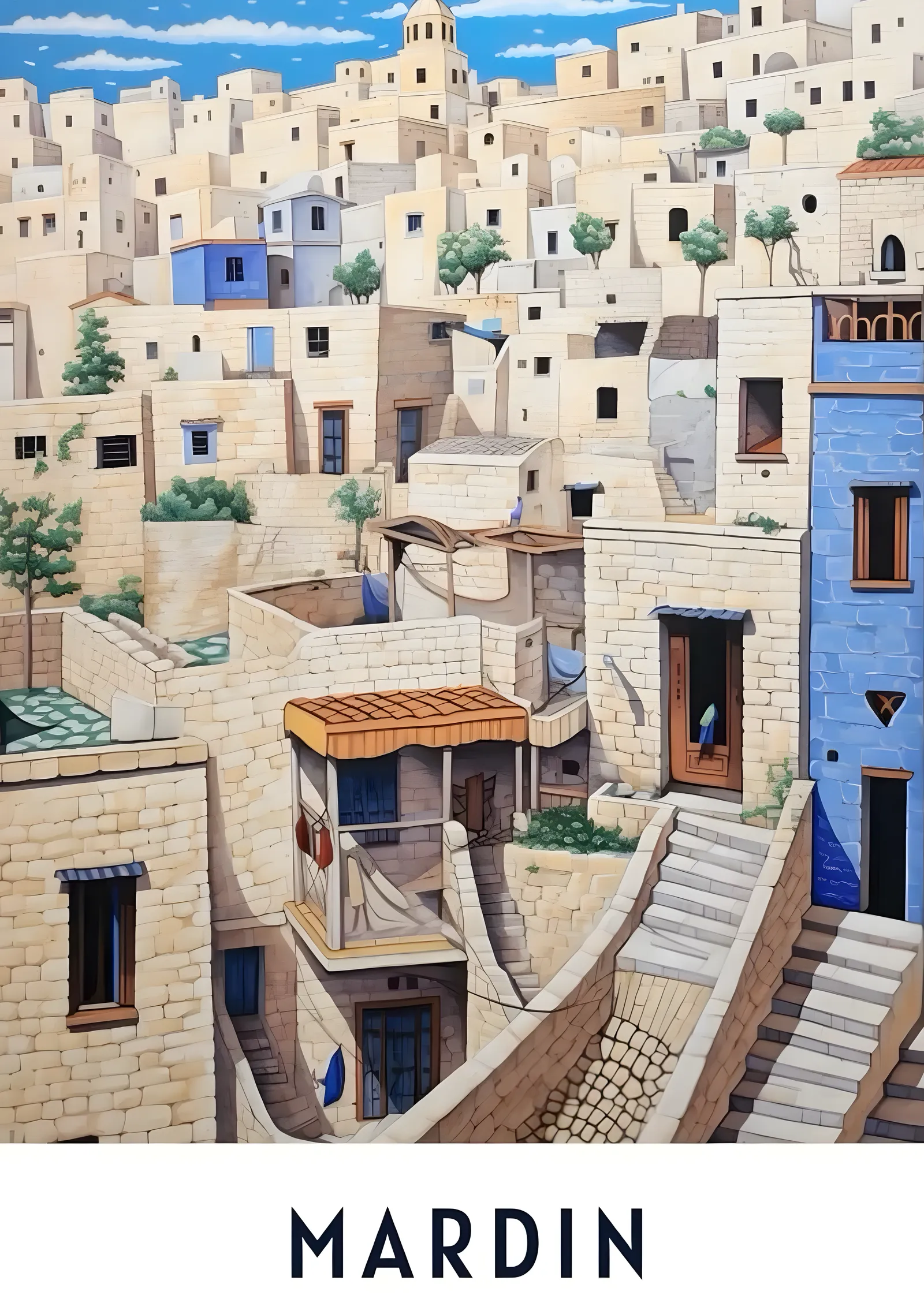 Mardin: Türkiye'nin Tarihi Mimari Şehri metal tablo