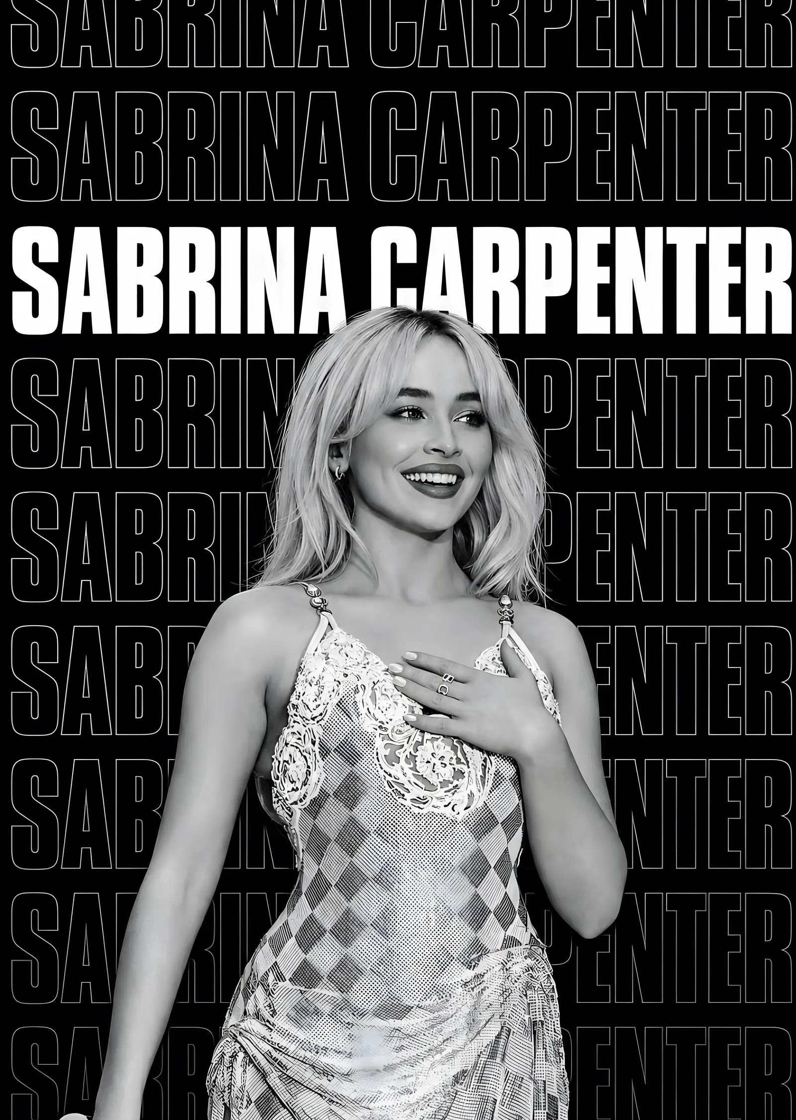 Sabrina Carpenter metal tablo