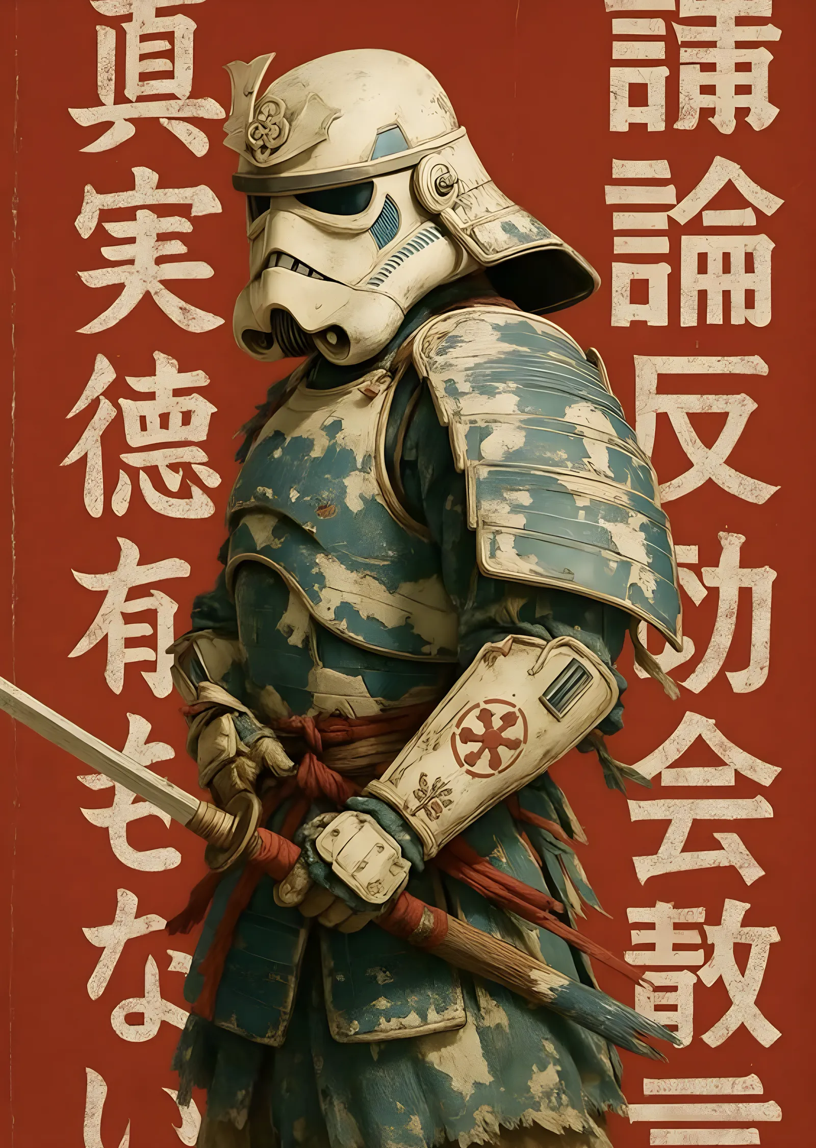 Star Wars: Samurai Stormtrooper metal tablo