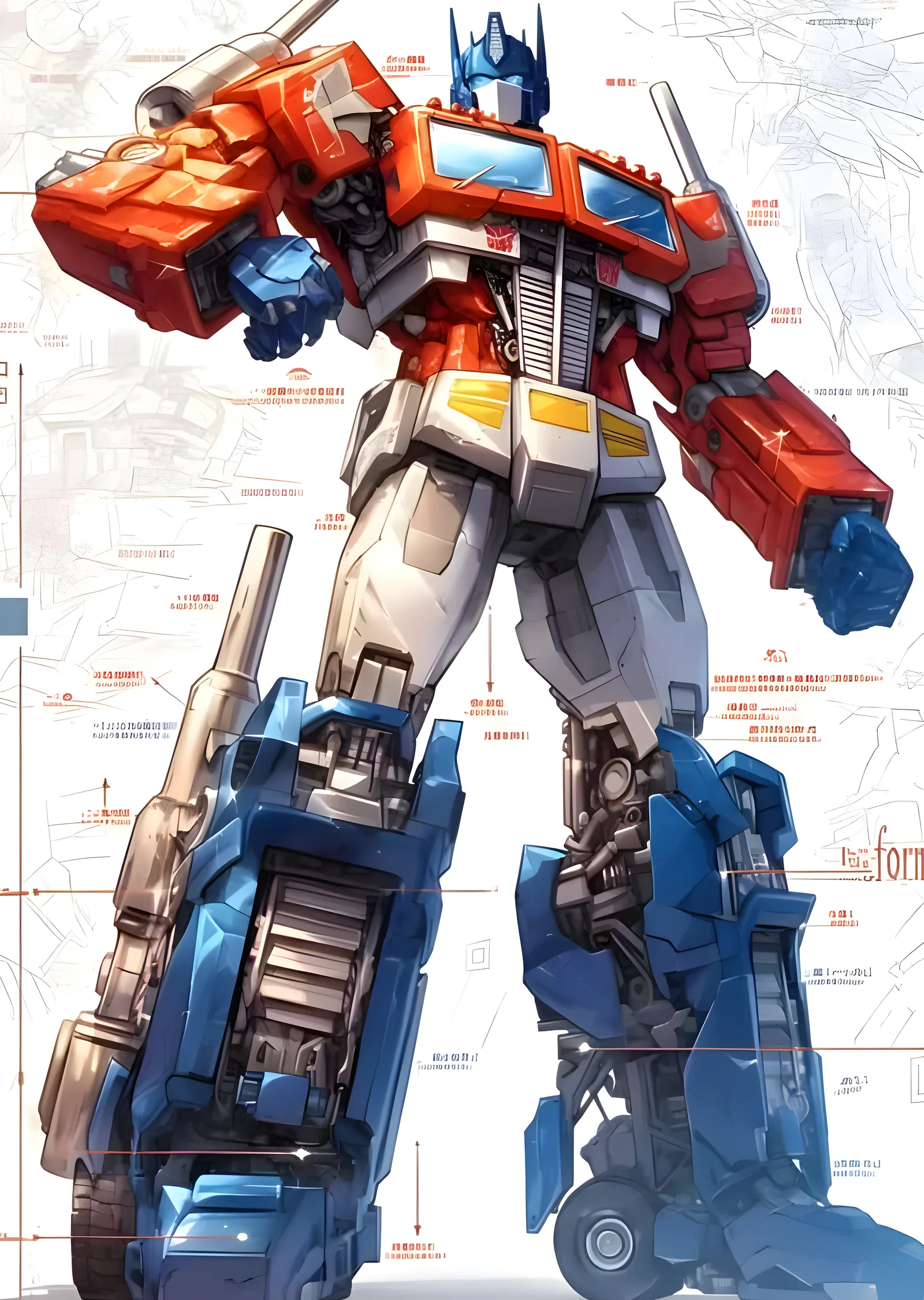 Optimus Prime Robot Desen metal tablo