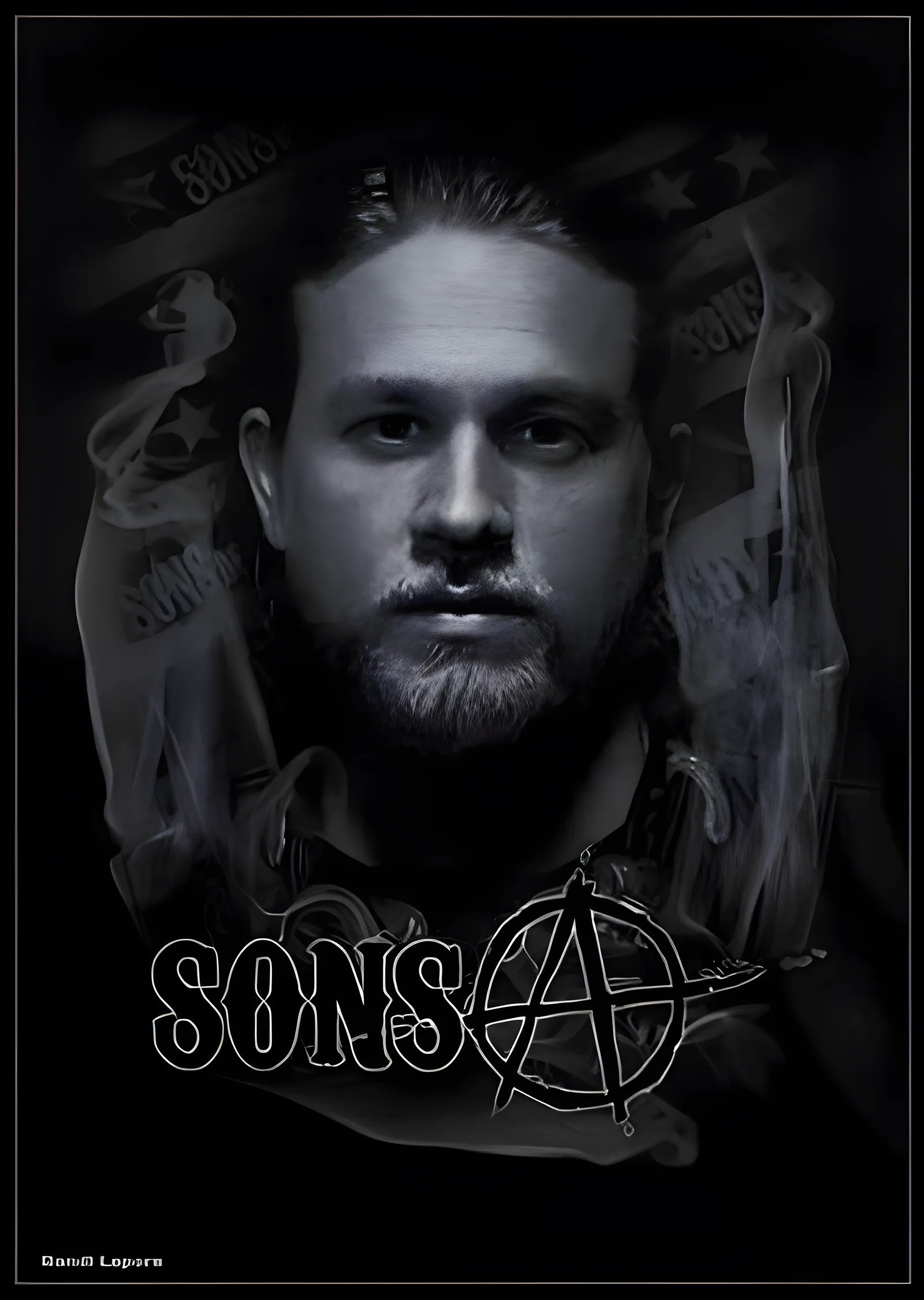 Sons of Anarchy - Jax Teller: Portre metal tablo