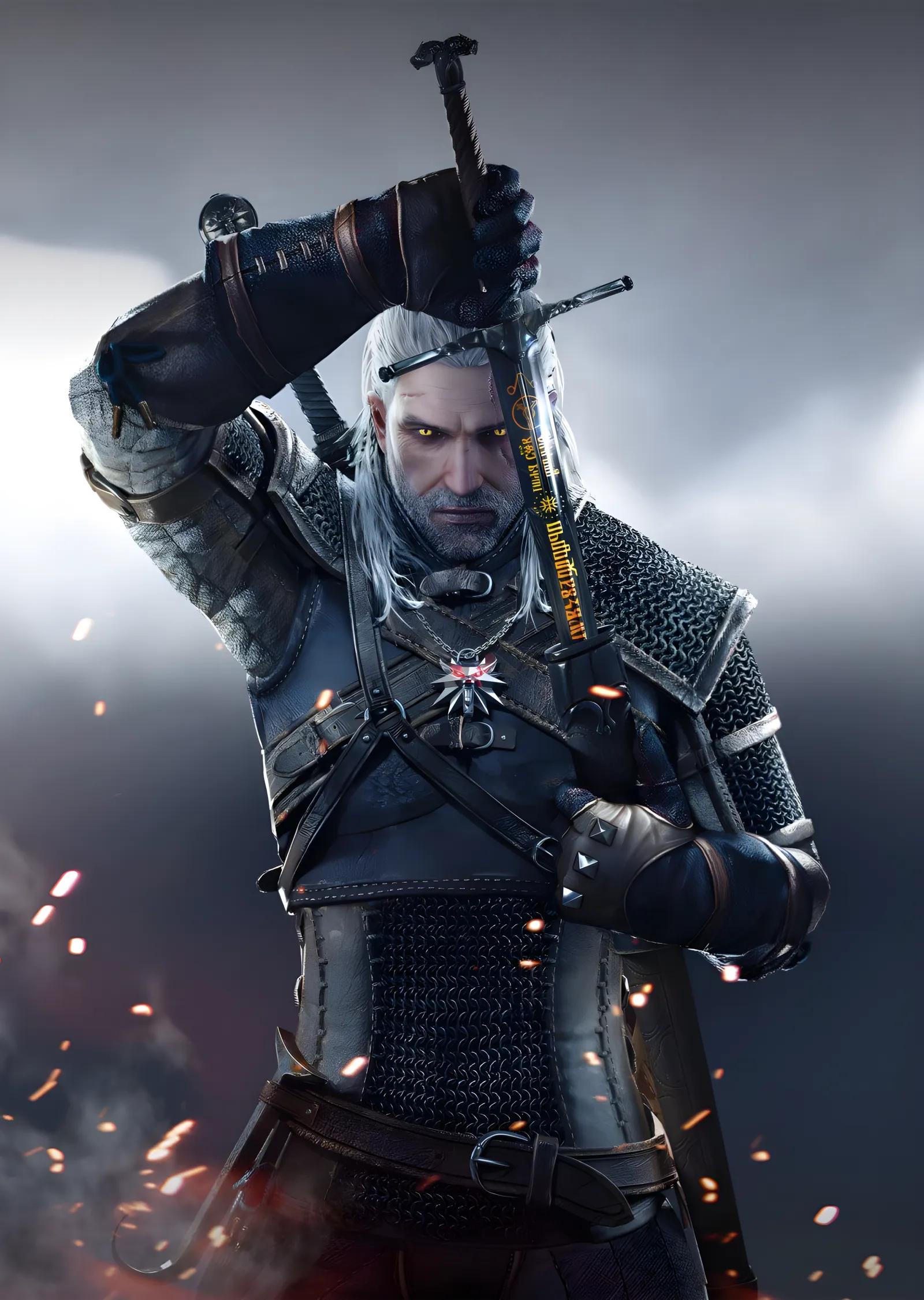 The Witcher: Kılıcı Çekerken metal tablo