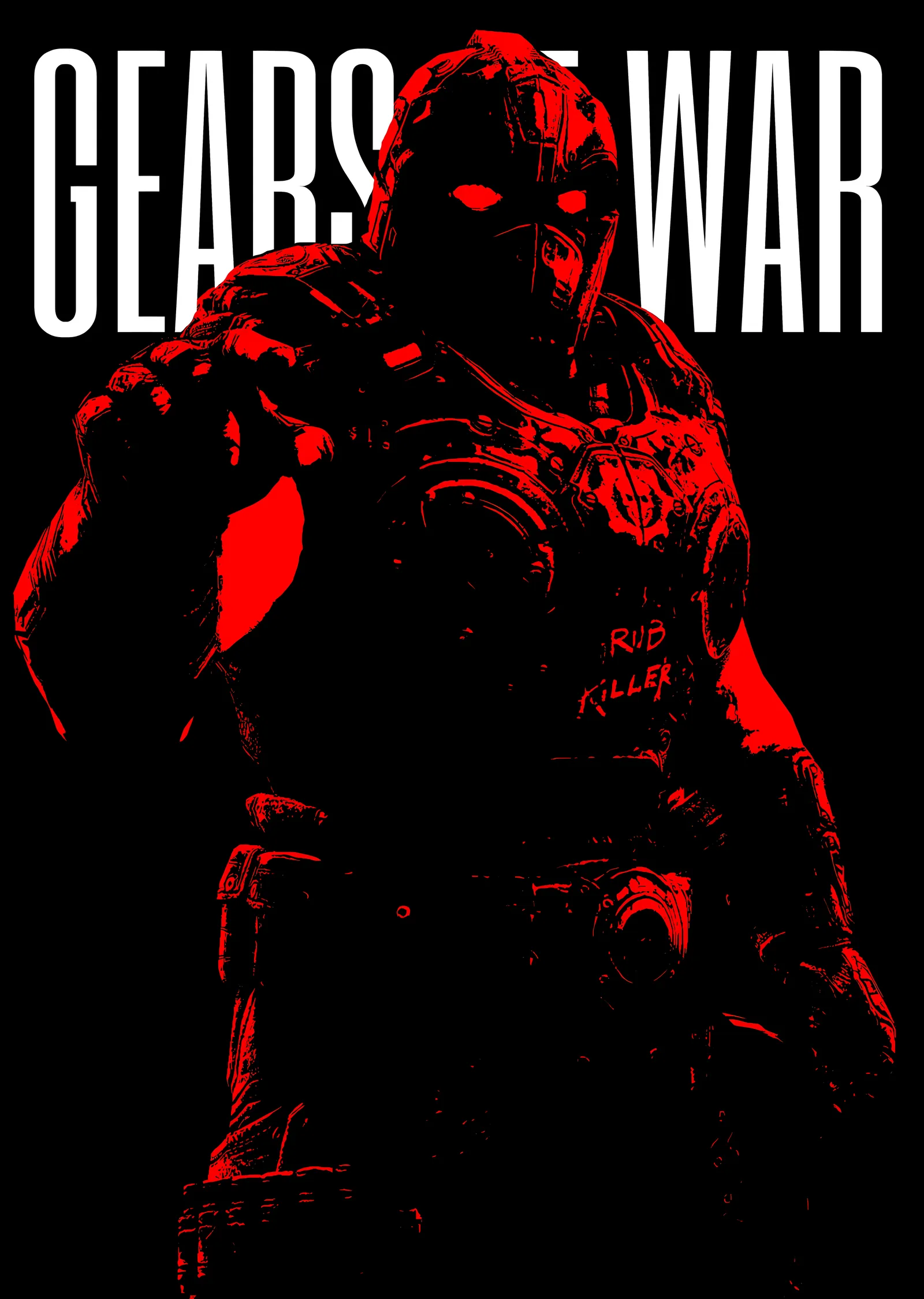 Gears of War: Kırmızı Siluet metal tablo