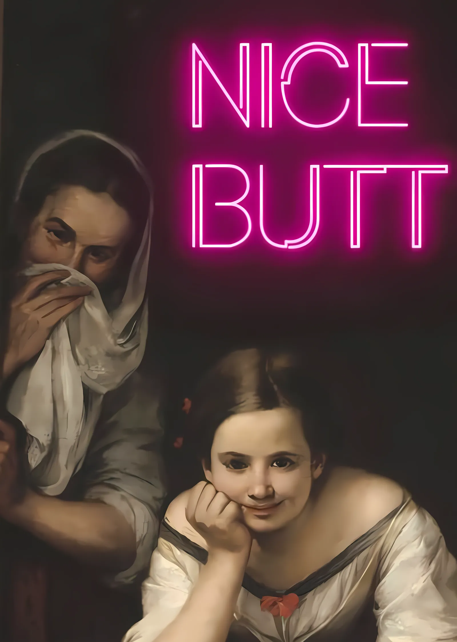 Nice Butt: Murillo'nun Penceredeki İki Kadını metal tablo
