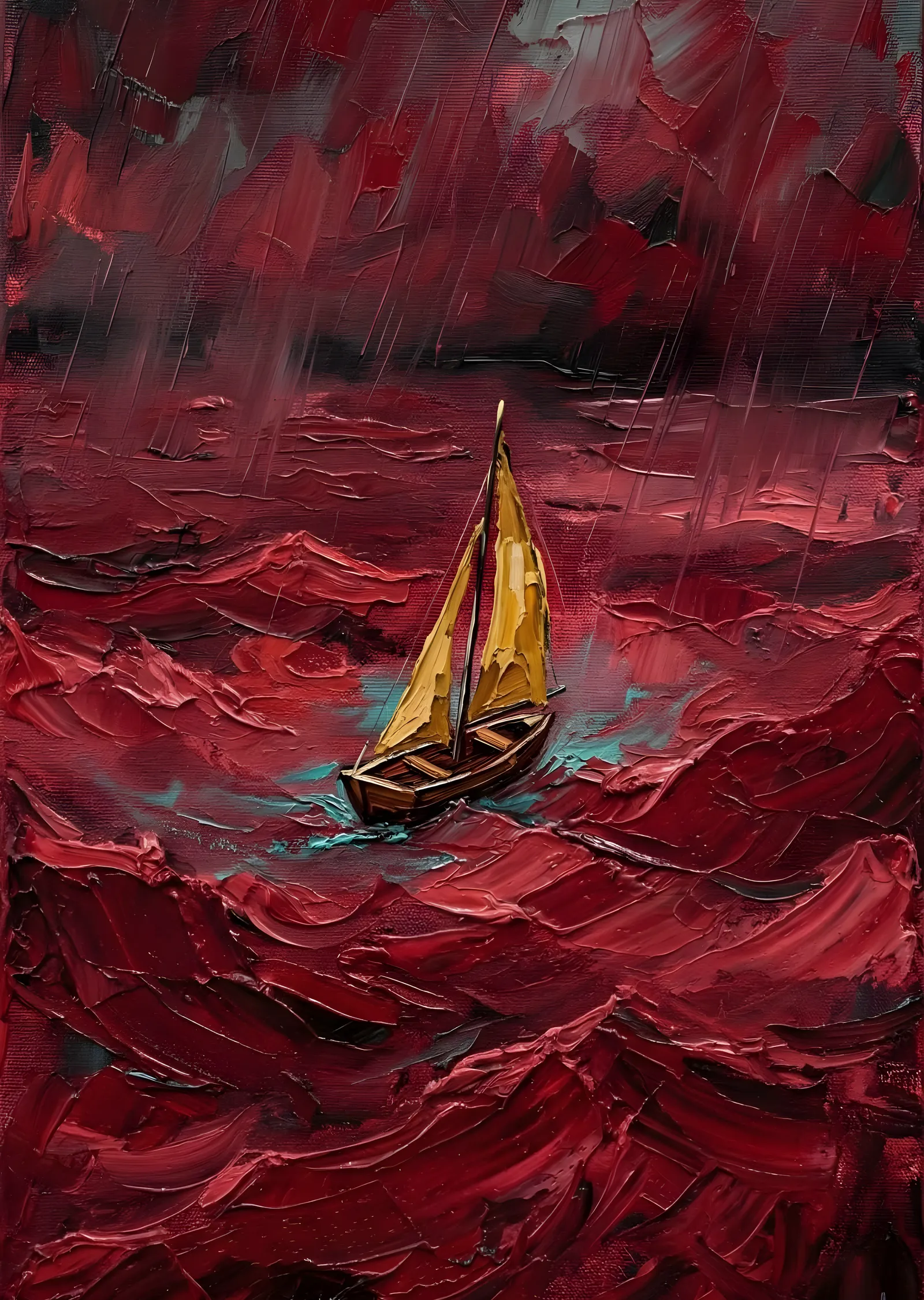 Kızıl Deniz: Yelkenli metal tablo