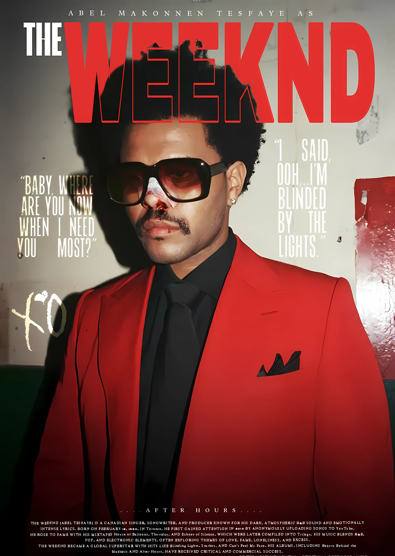 The Weeknd: After Hours Dergi metal tablo
