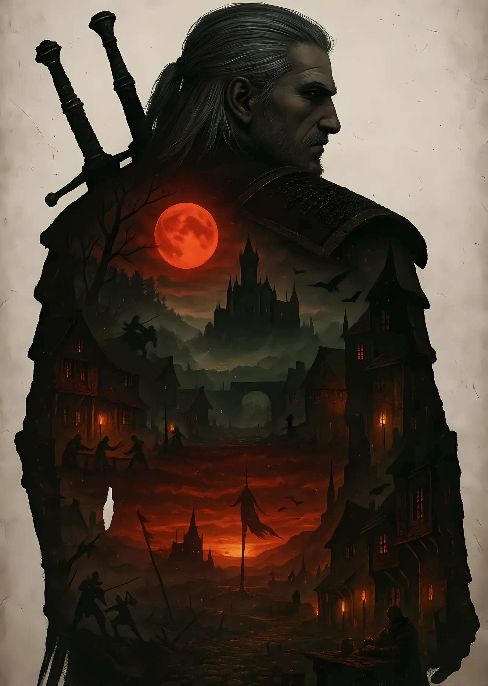The Witcher: Kanlı Ayın Altında metal tablo