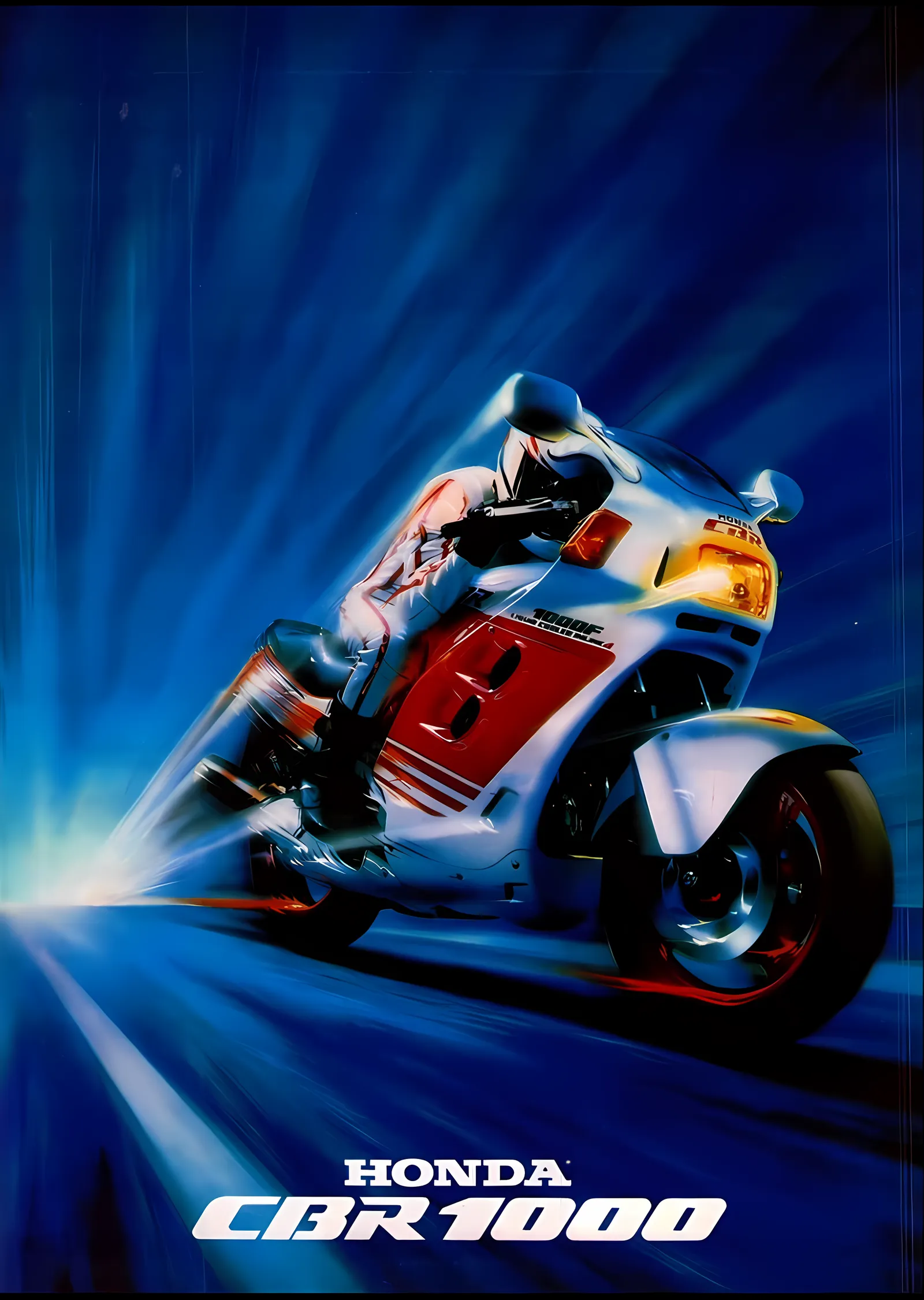 Honda CBR1000 - Retro Afiş metal tablo