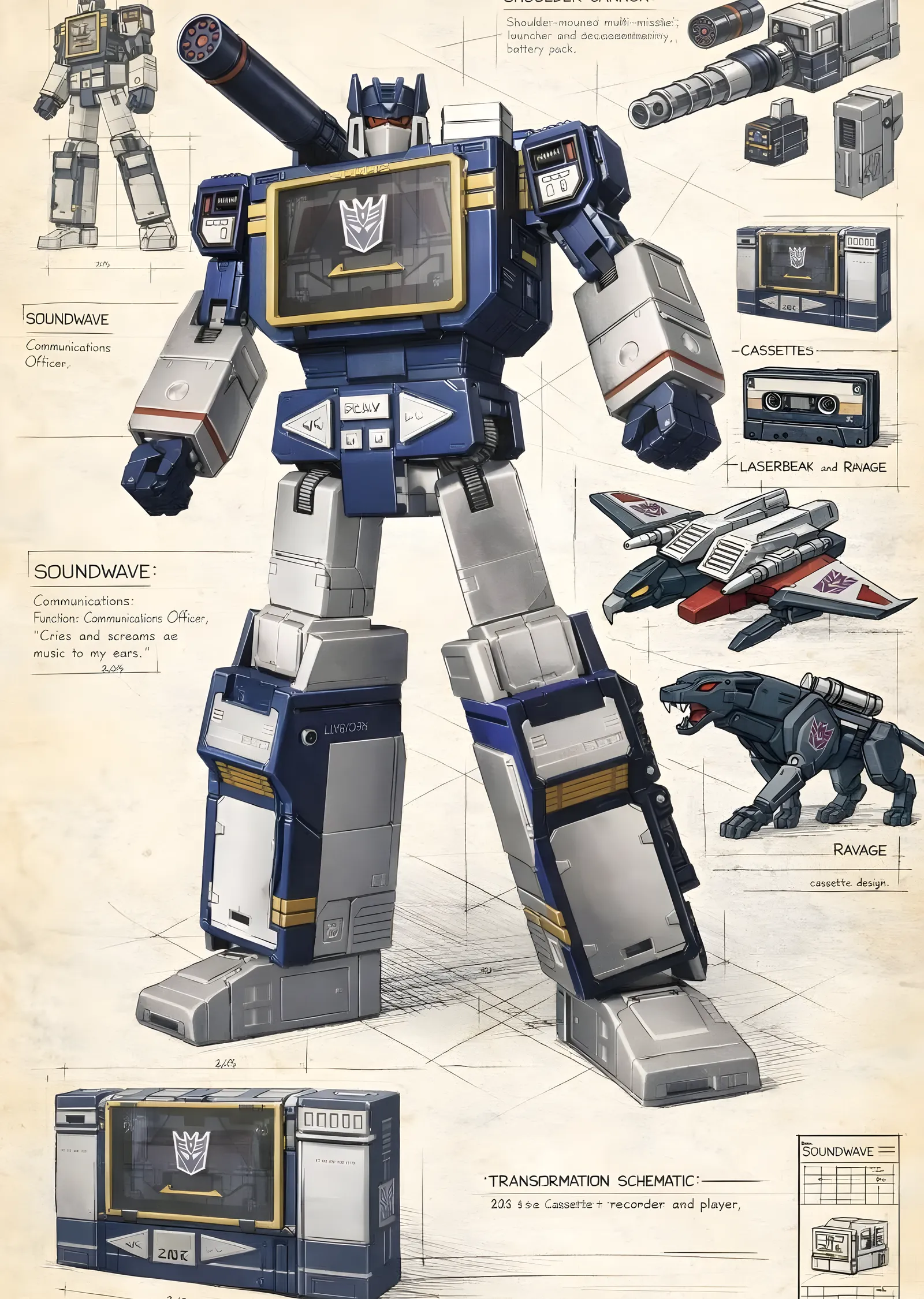 Soundwave: Transformers metal tablo