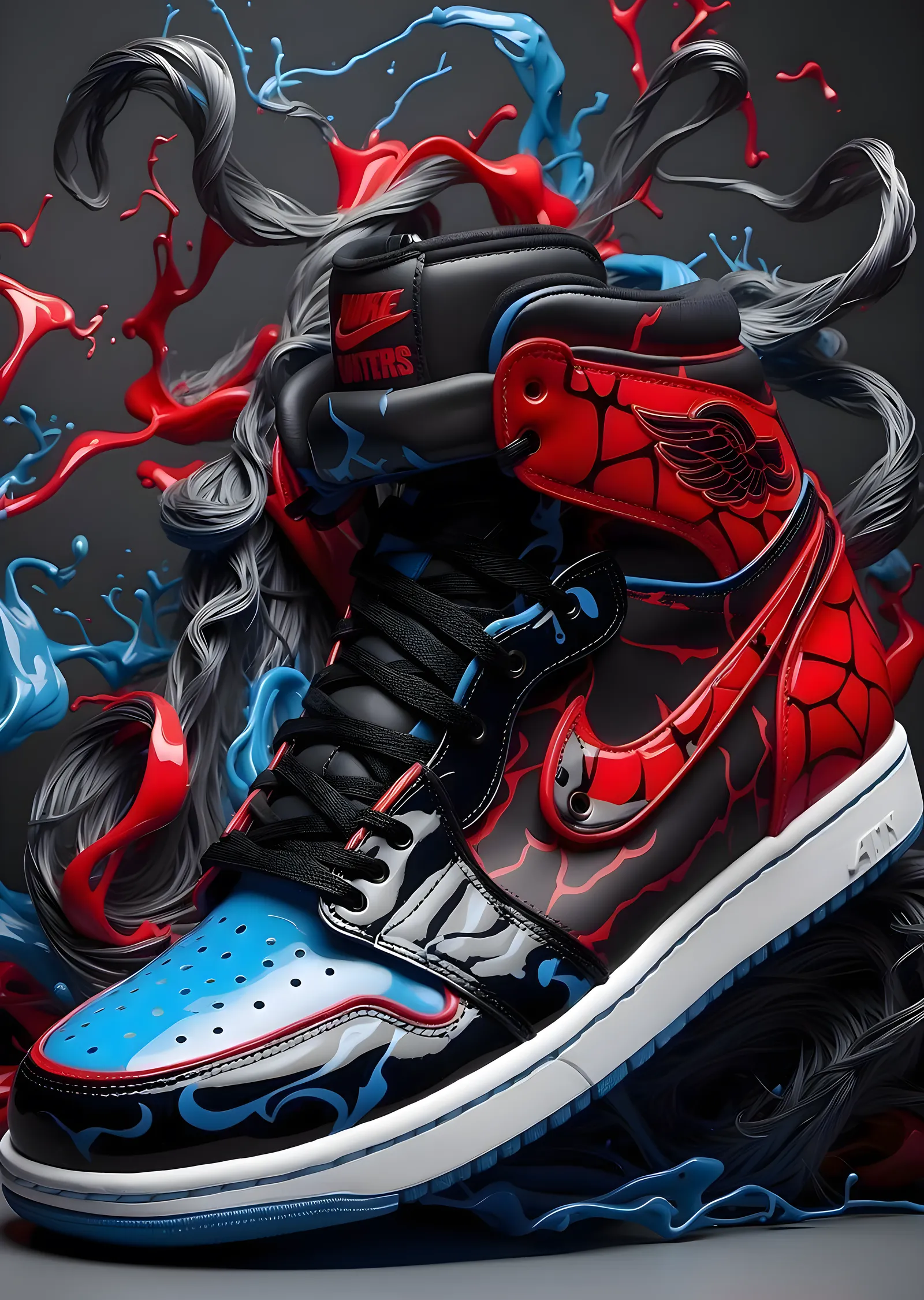 Spiderman Desenli Sneaker metal tablo