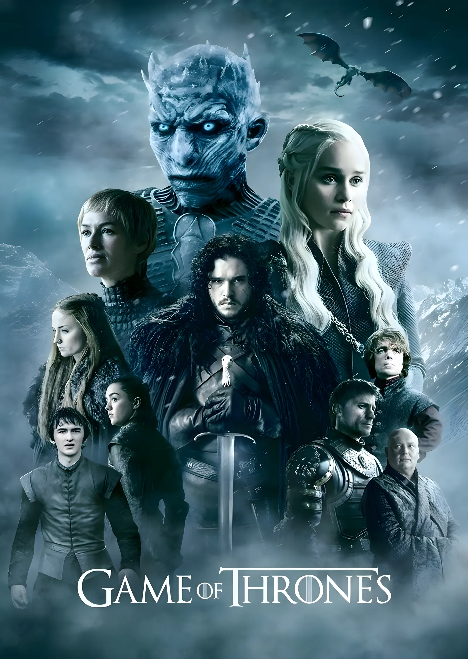 Game of Thrones: Gece Kralı ve Kadro metal tablo