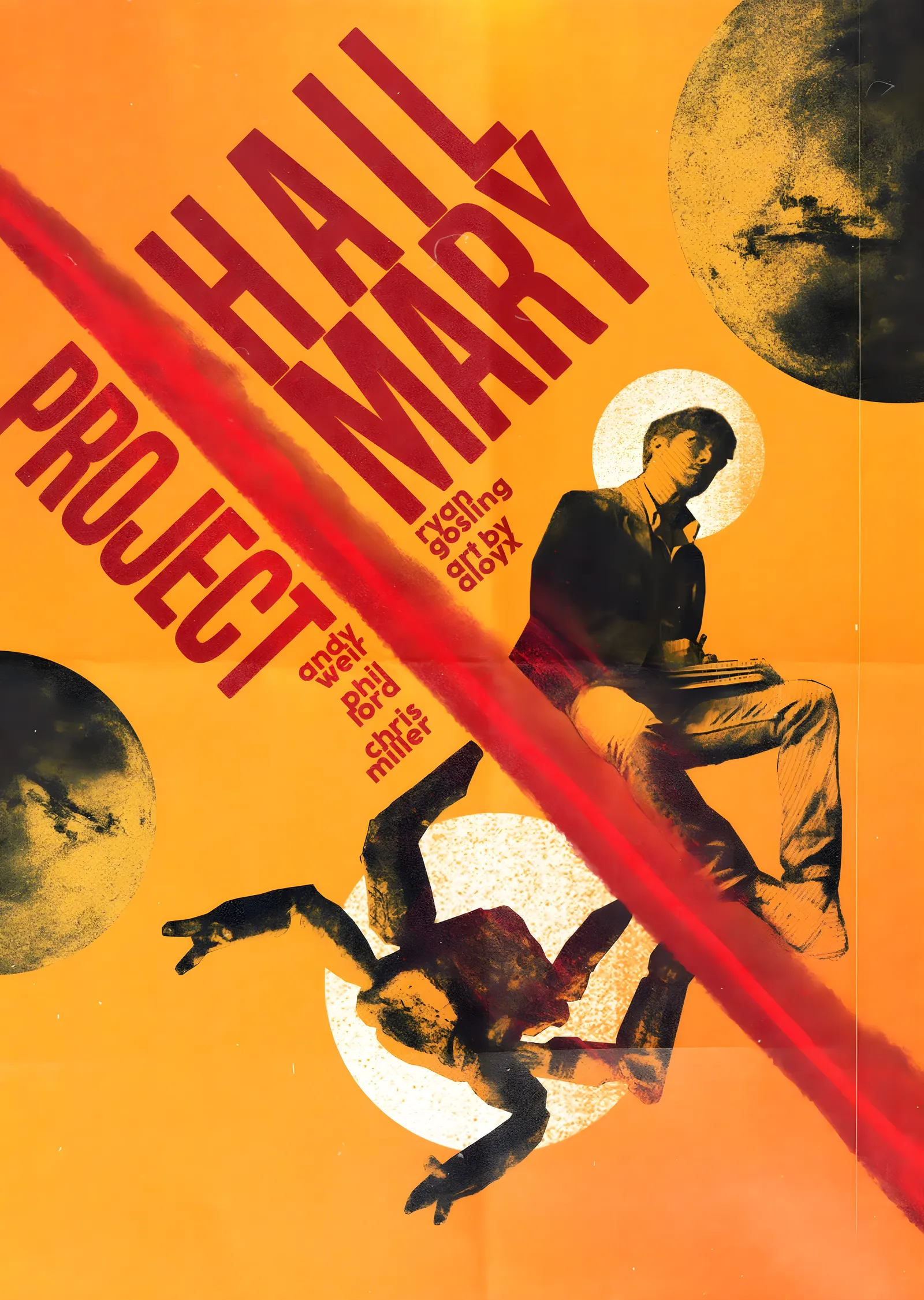 Project Hail Mary - Turuncu Retro metal tablo