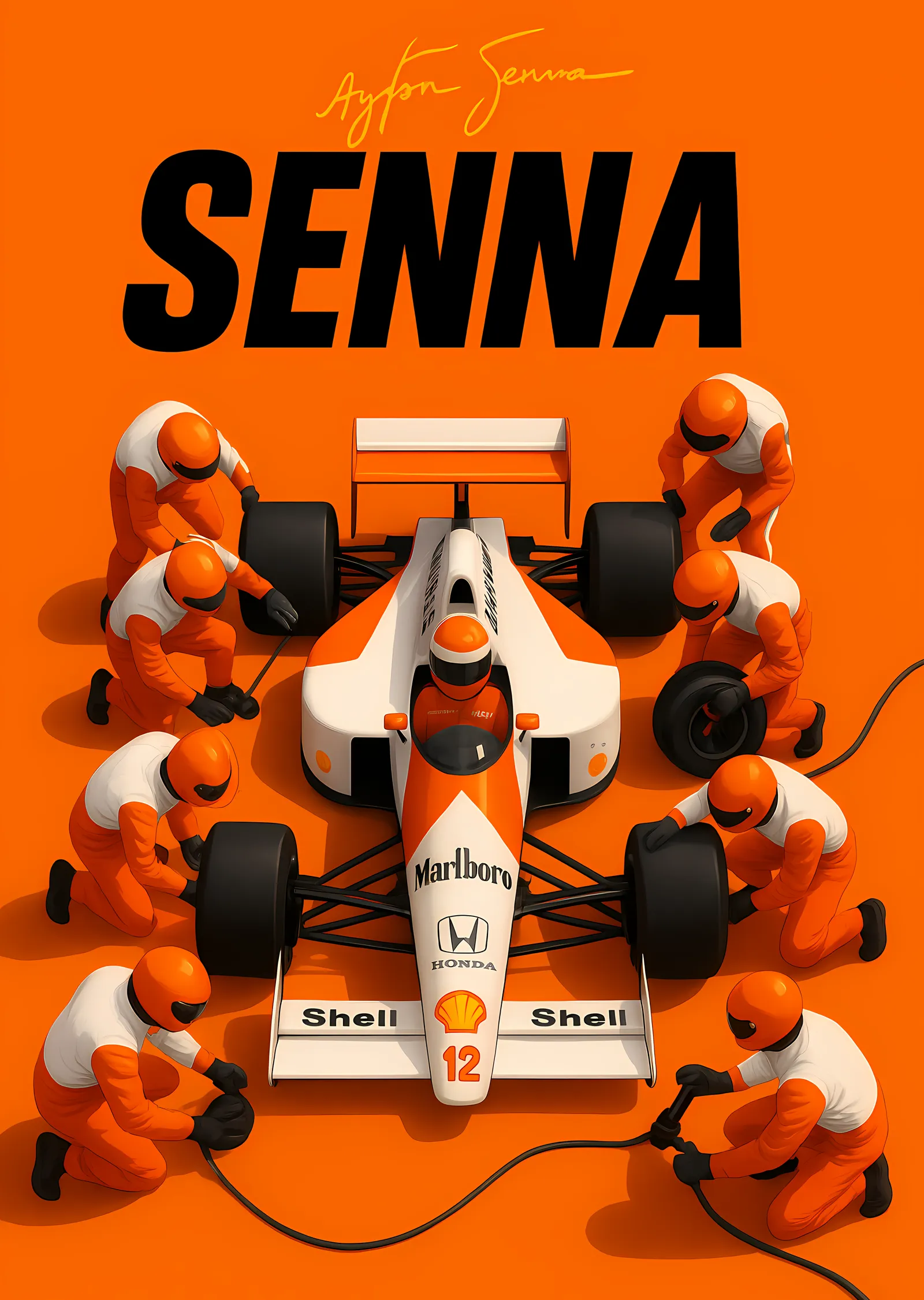 Ayrton Senna F1 metal tablo