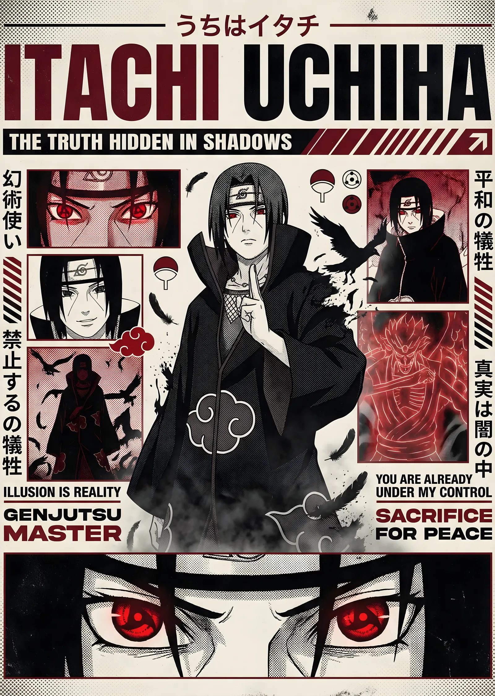 Itachi Uchiha: Gölgedeki Gerçek metal tablo