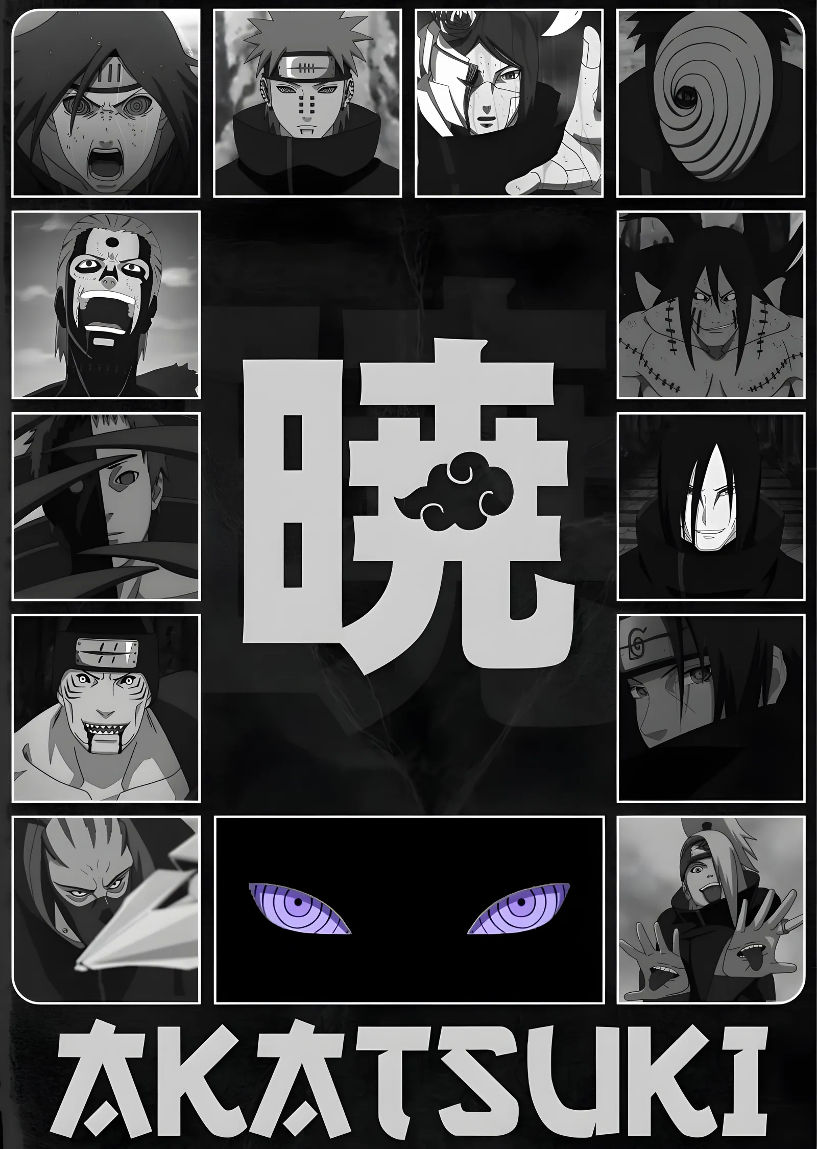 Akatsuki - Karakter Panosu metal tablo