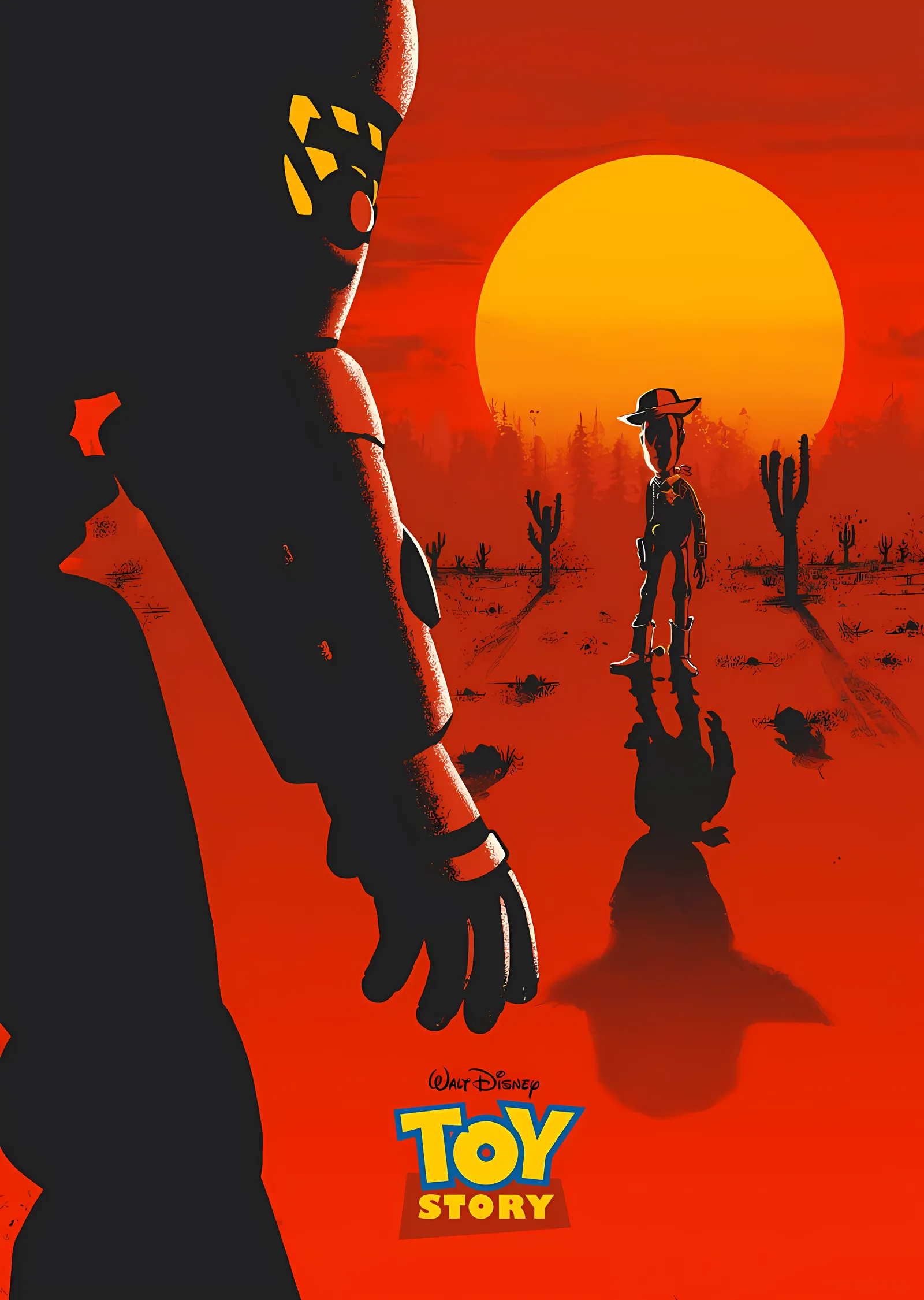Toy Story - Çölde Gün Batımı metal tablo