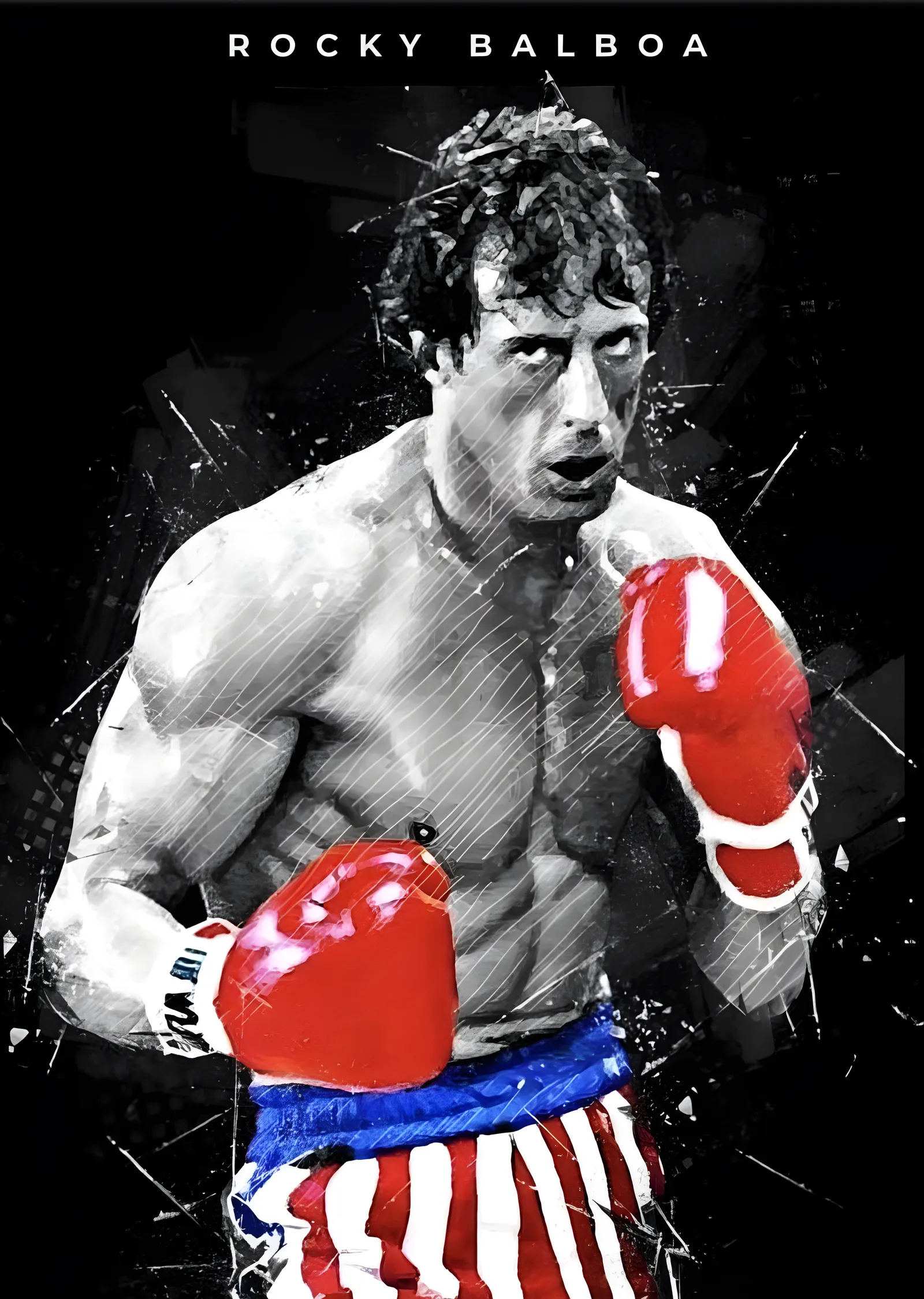Rocky Balboa metal tablo