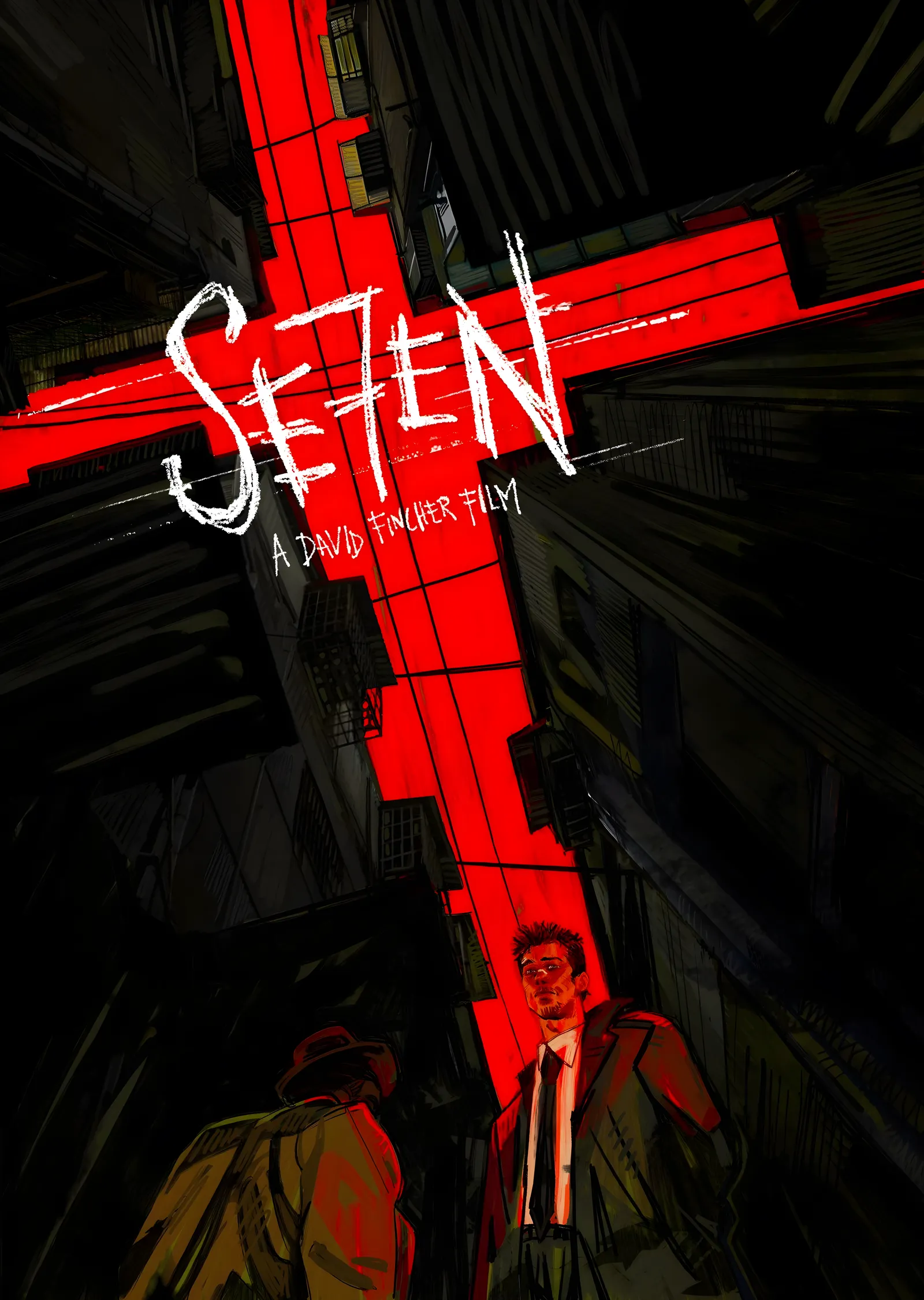 Se7en - David Fincher Film Posterı metal tablo