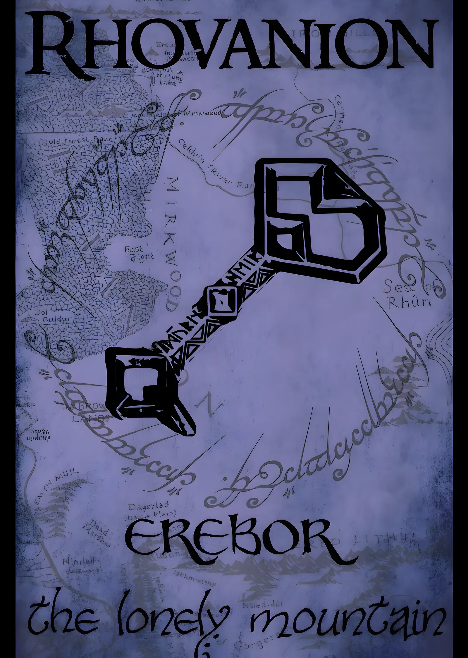 Rhovanon Erebor The Lonely Mountain metal tablo